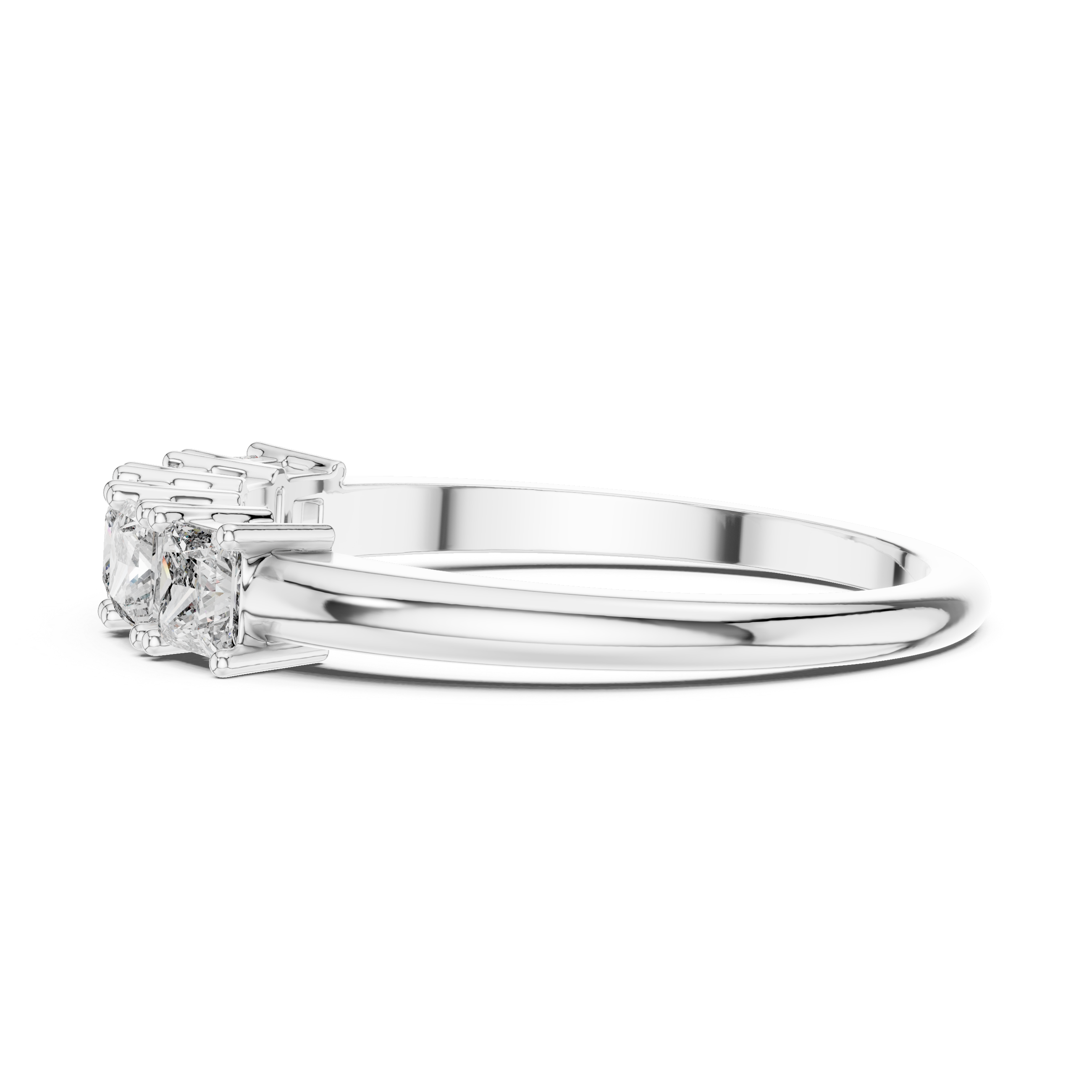 The Tournai Ring - Five Stone Princess Cut Diamond Wedding Band