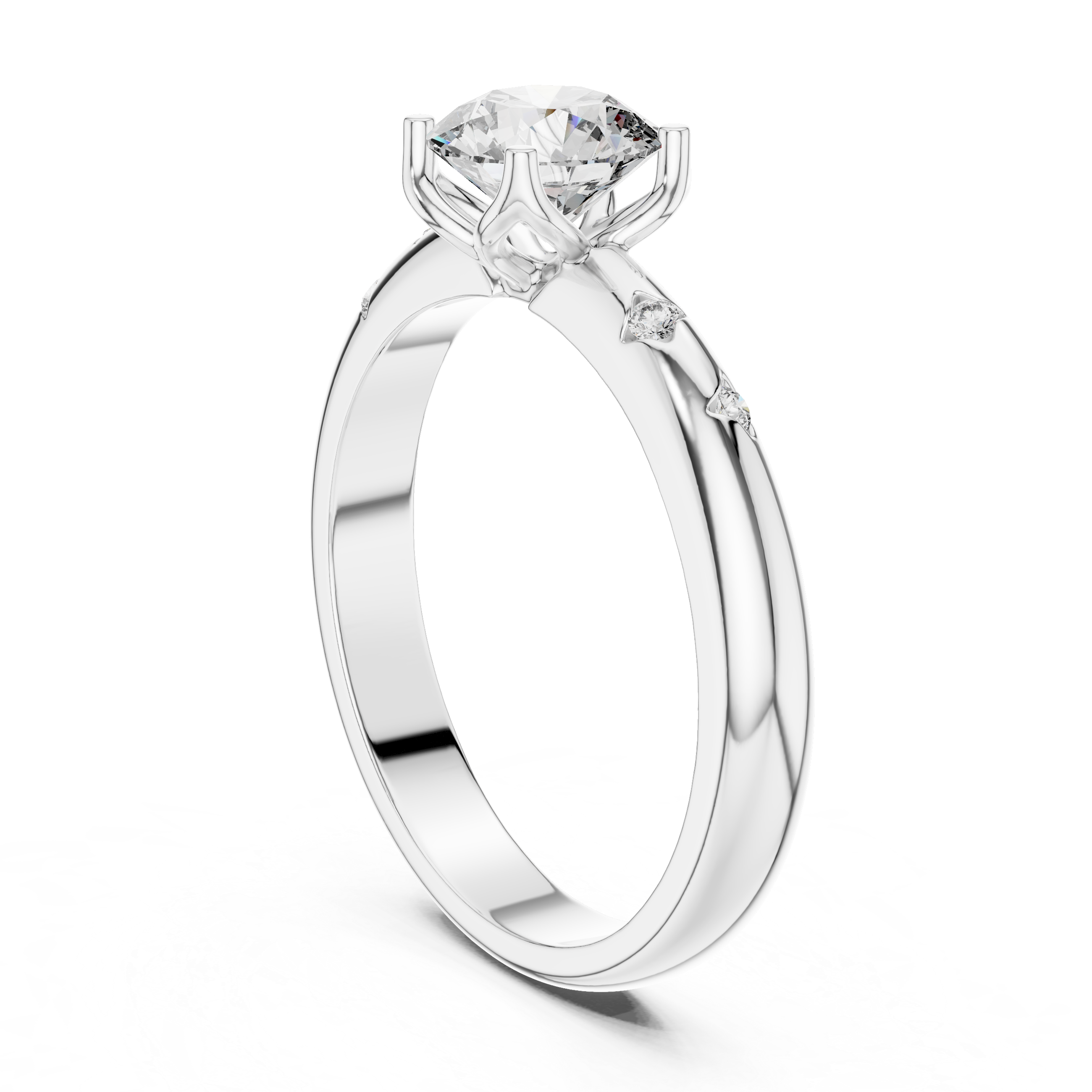 The Texel Ring - Round Cut Celestial Solitaire