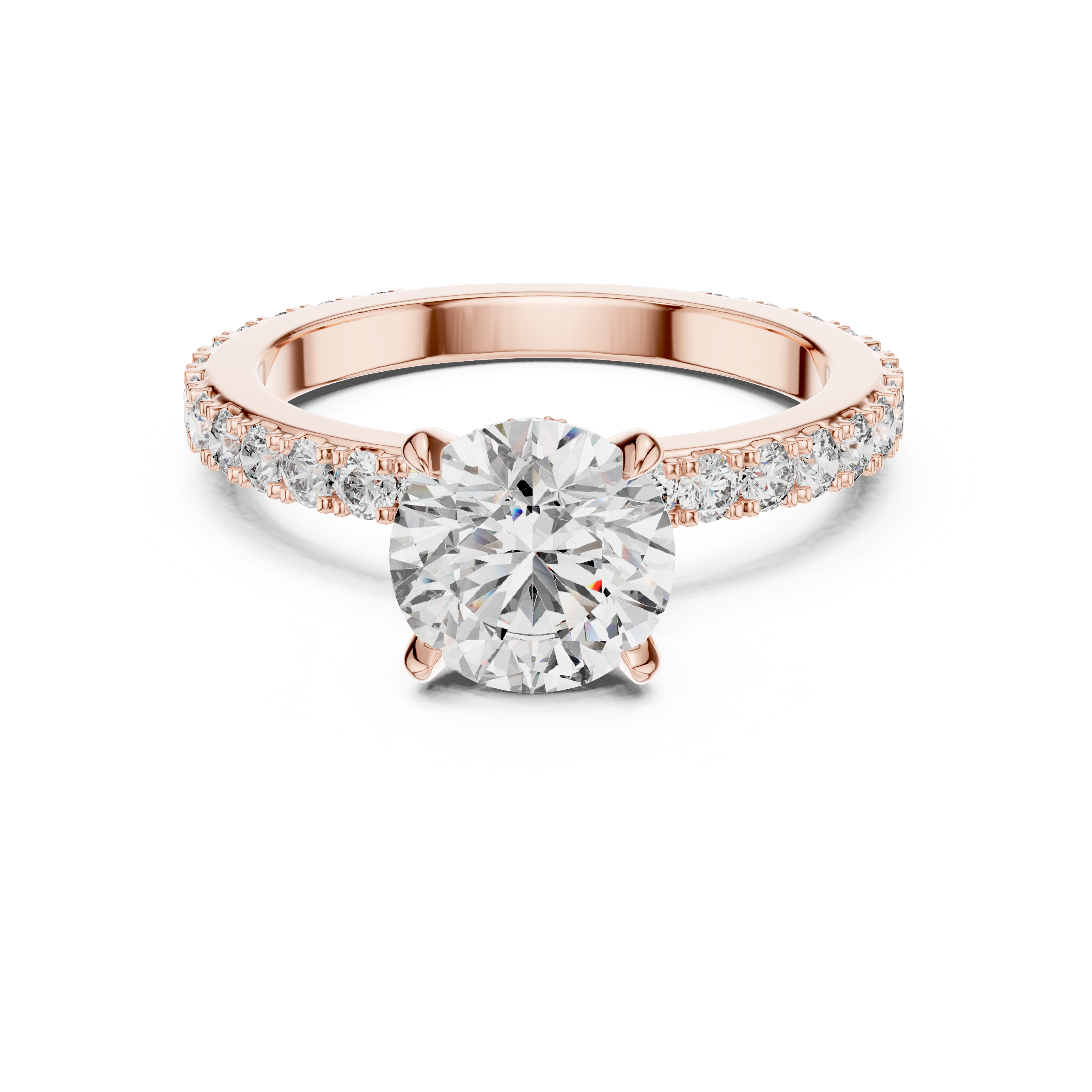 The Alkmaar Ring - Hidden Halo Pavé Engagement Ring
