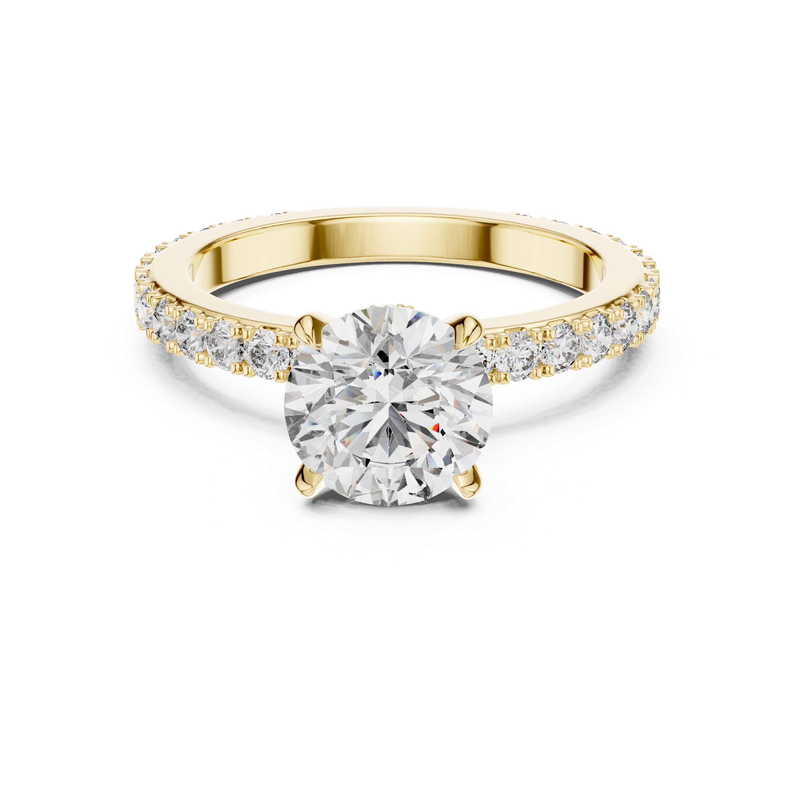 The Alkmaar Ring - Hidden Halo Pavé Engagement Ring