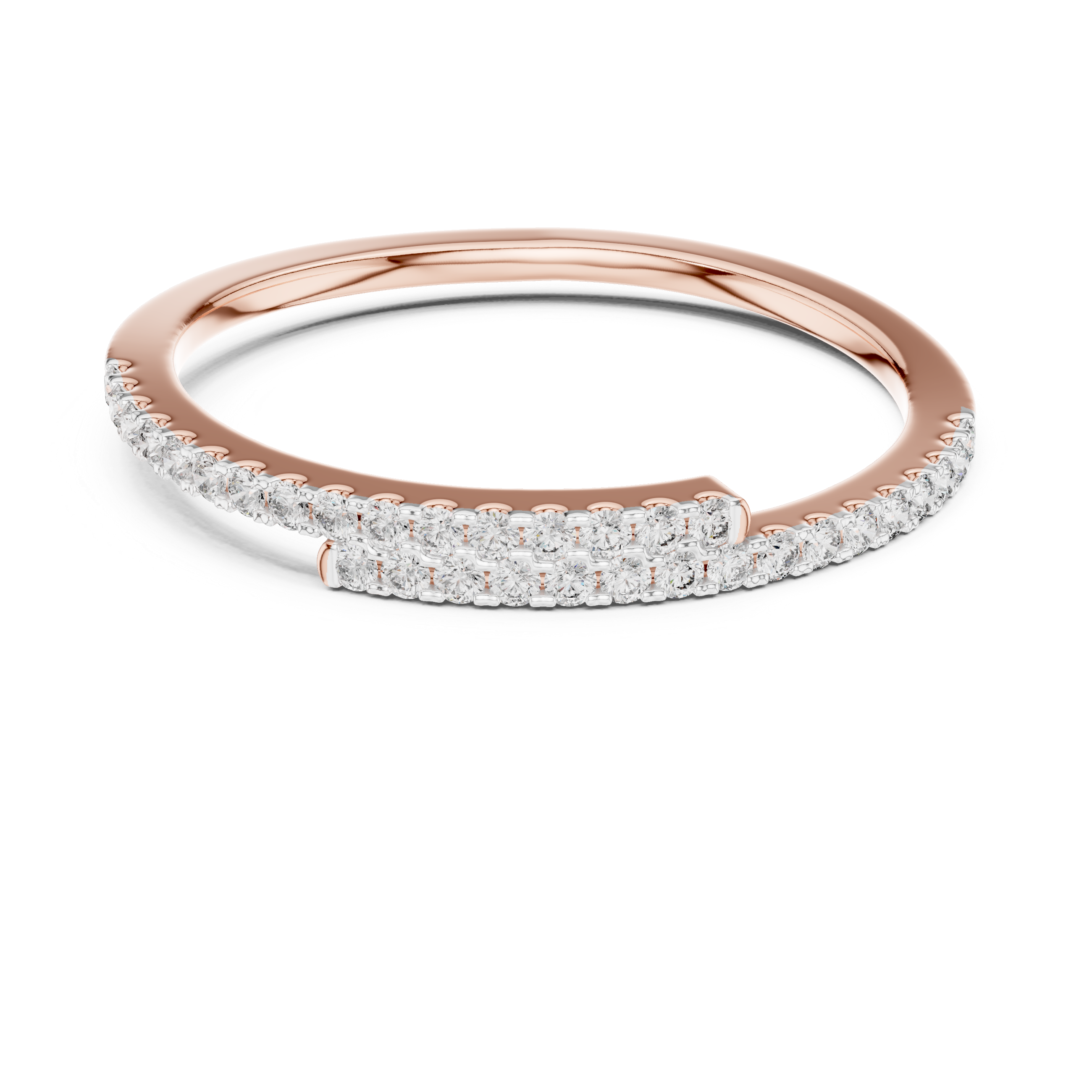 The Vilvoorde Ring - Diamond Crossover Pave Band