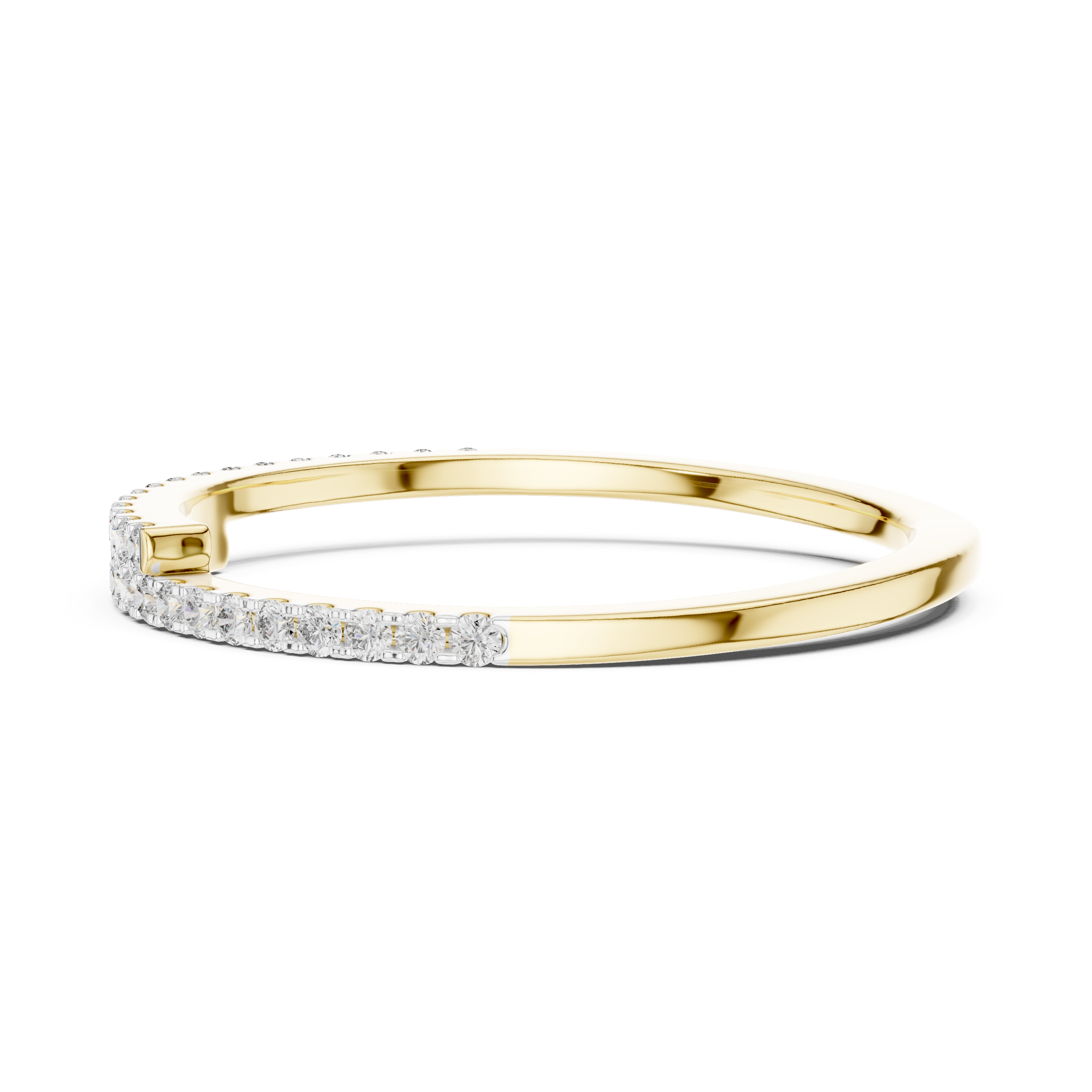 The Vilvoorde Ring - Diamond Crossover Pave Band