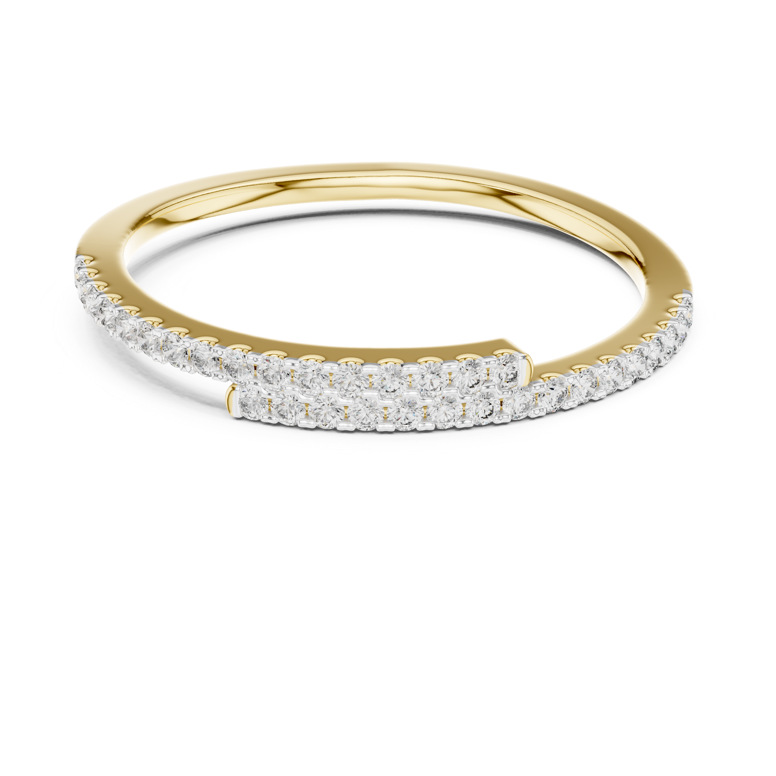 The Vilvoorde Ring - Diamond Crossover Pave Band
