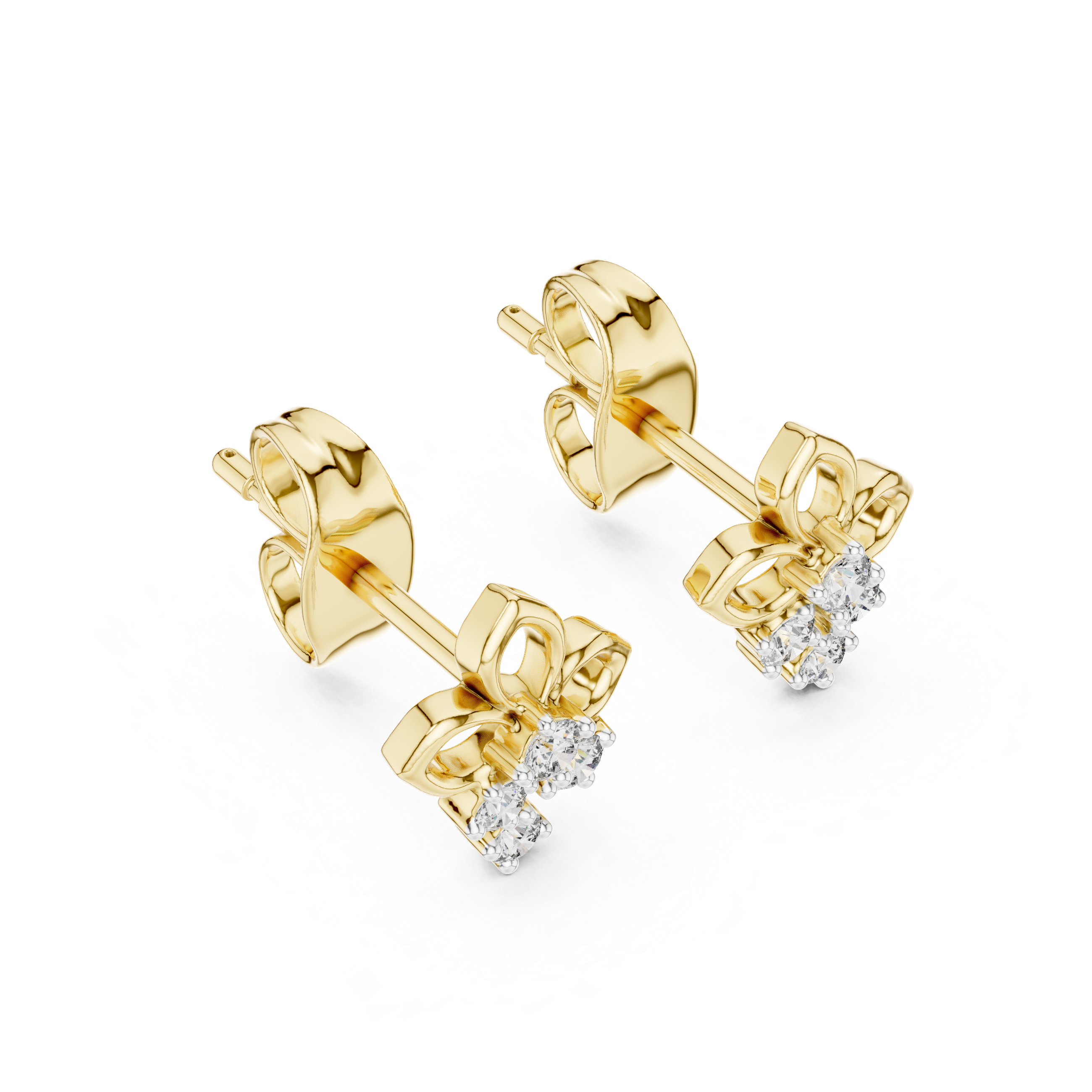 The Mamer Earrings - Diamond Floral Cluster Studs