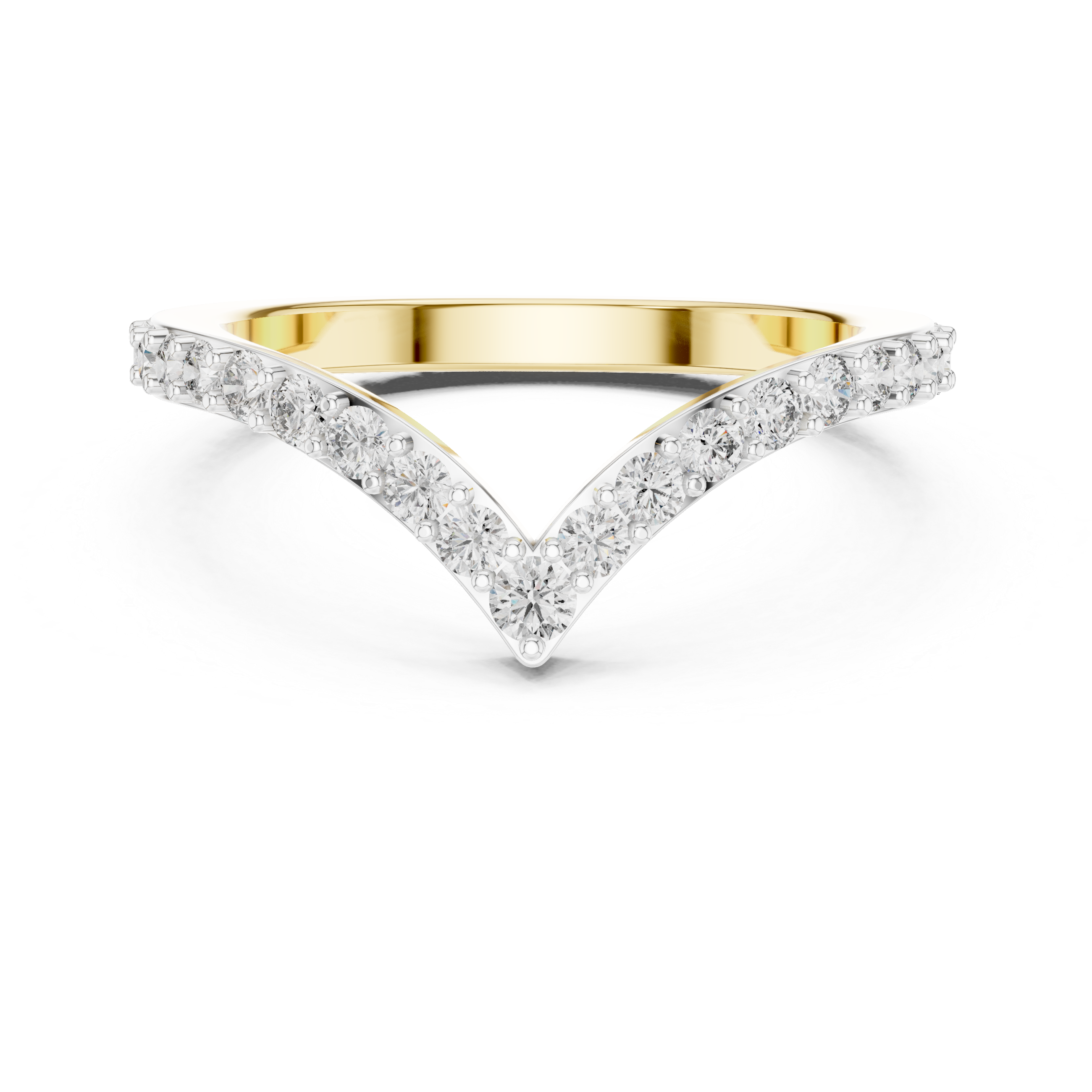 The Beersel Ring - Diamond Chevron Stacking Band