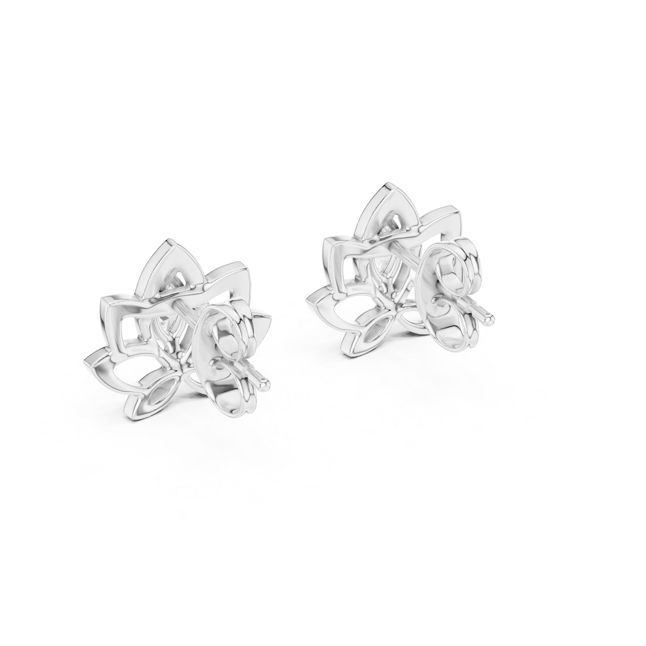 The Capellen Earrings - Marquise Lotus Flower Studs