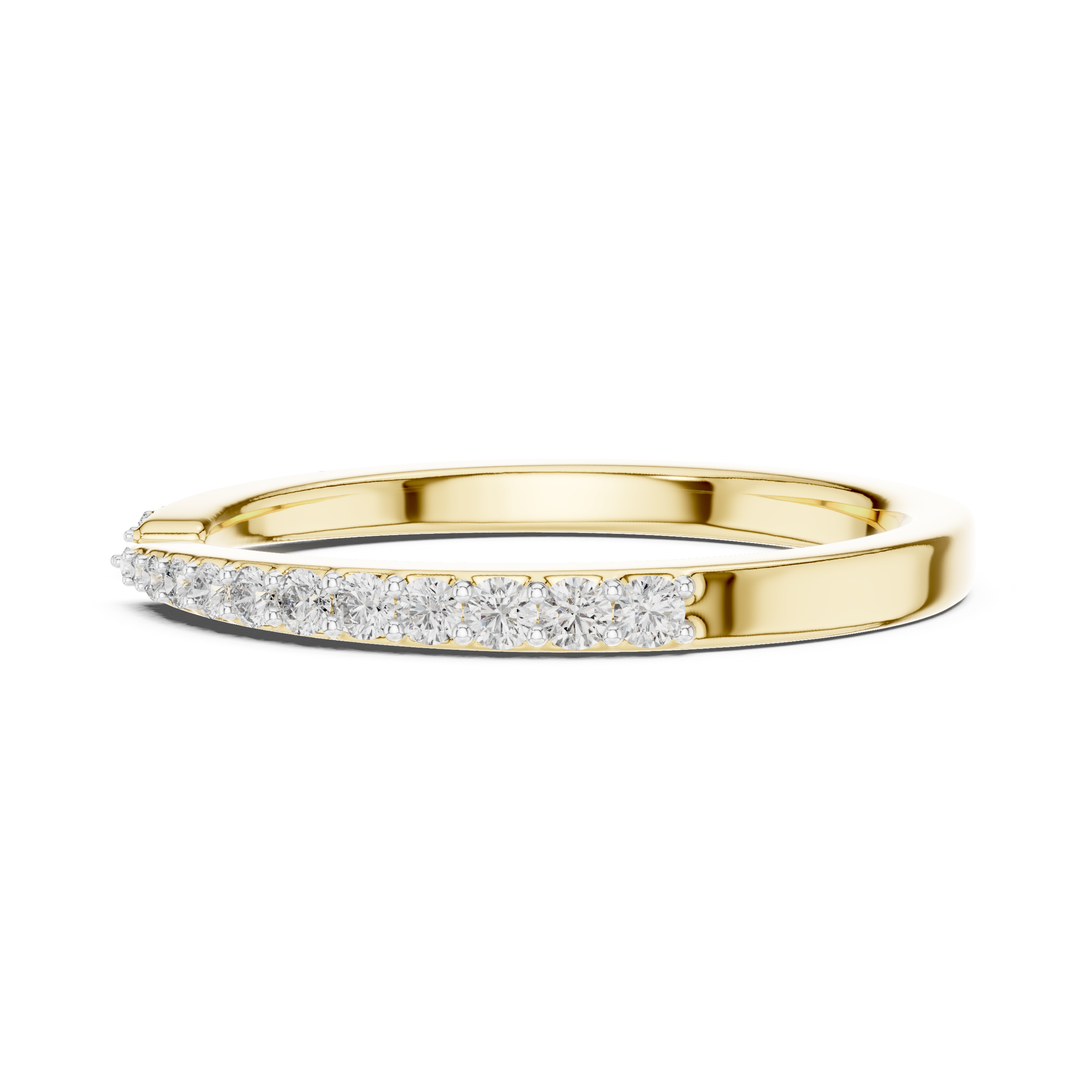 The Huizingen Ring - Graduated Diamond Open Shank Band