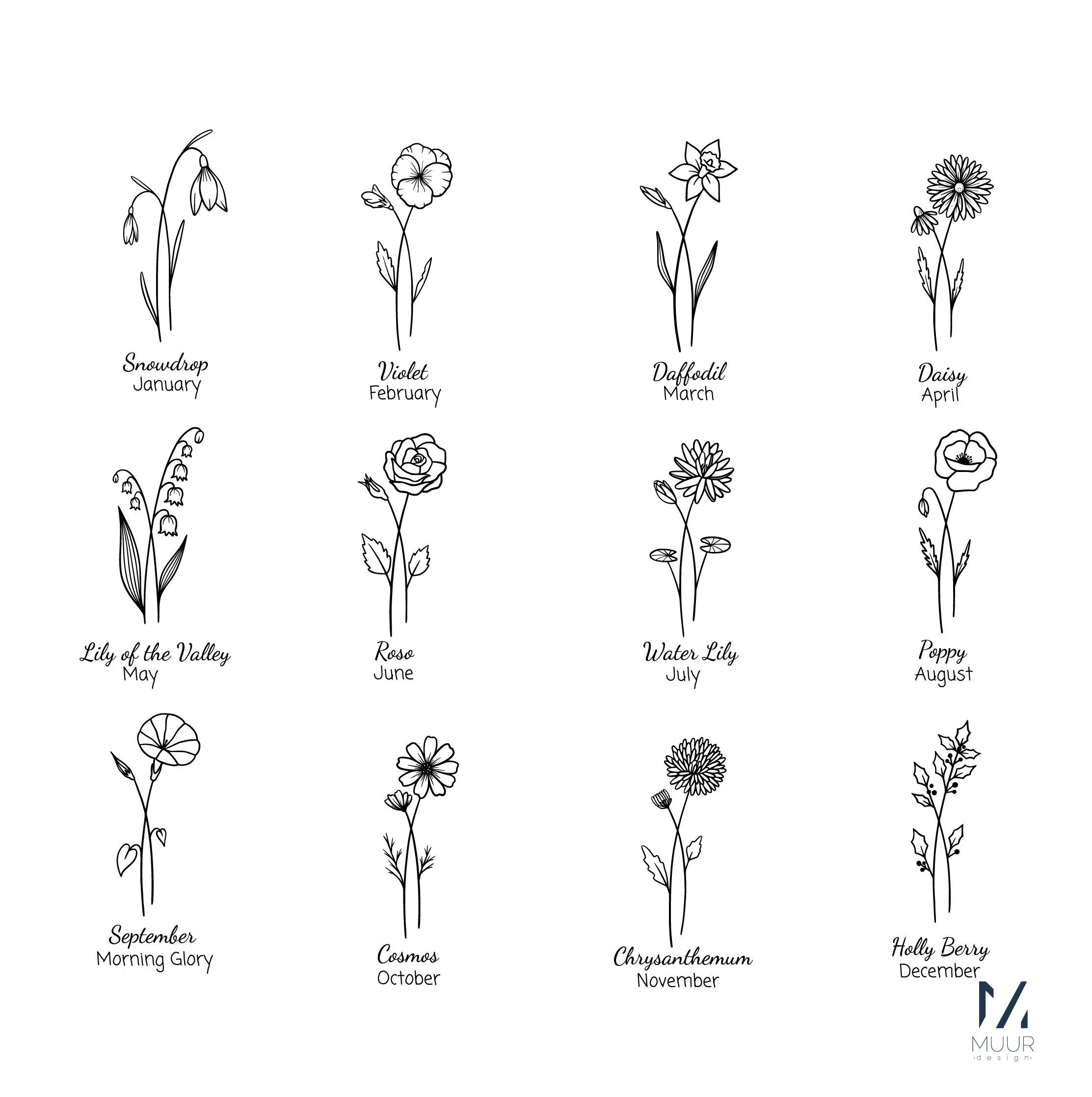 Birth Flower Necklace