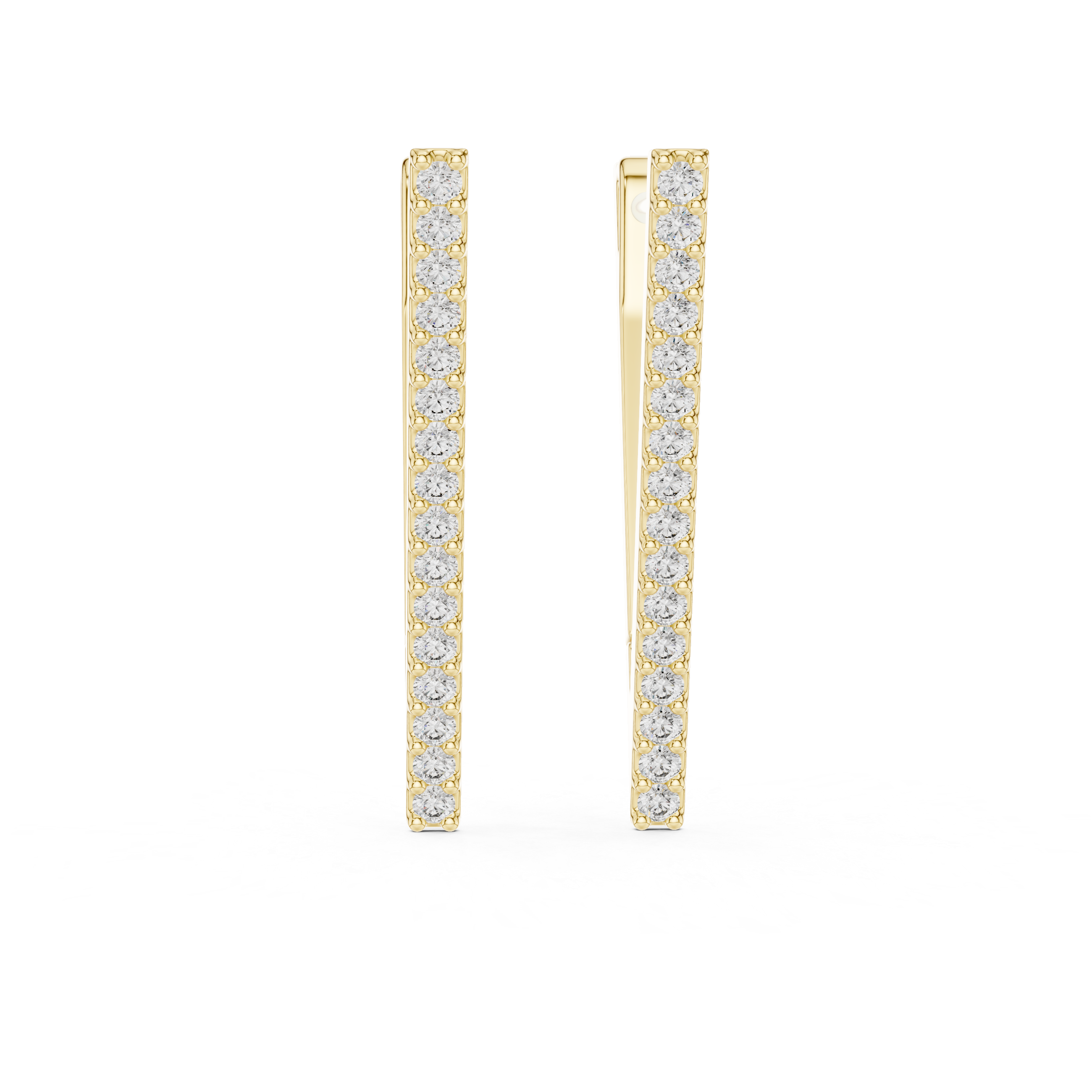 The Toronto Earrings - Pave Diamond Wishbone Drops