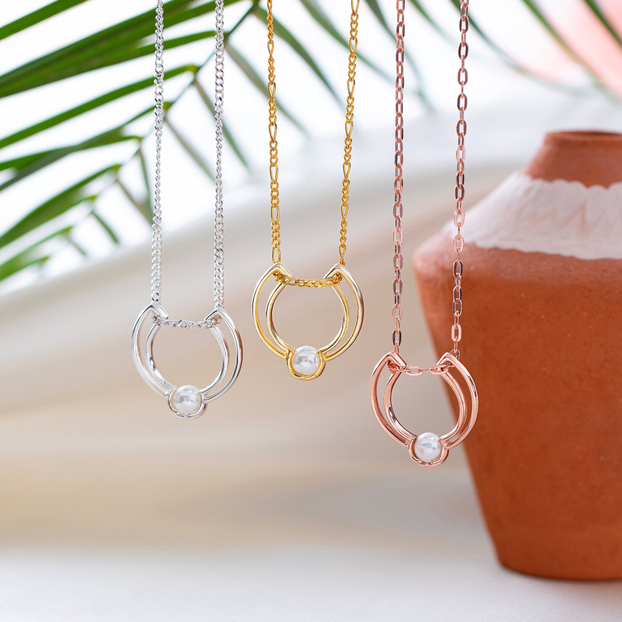 Pearl Ring Holder Necklace