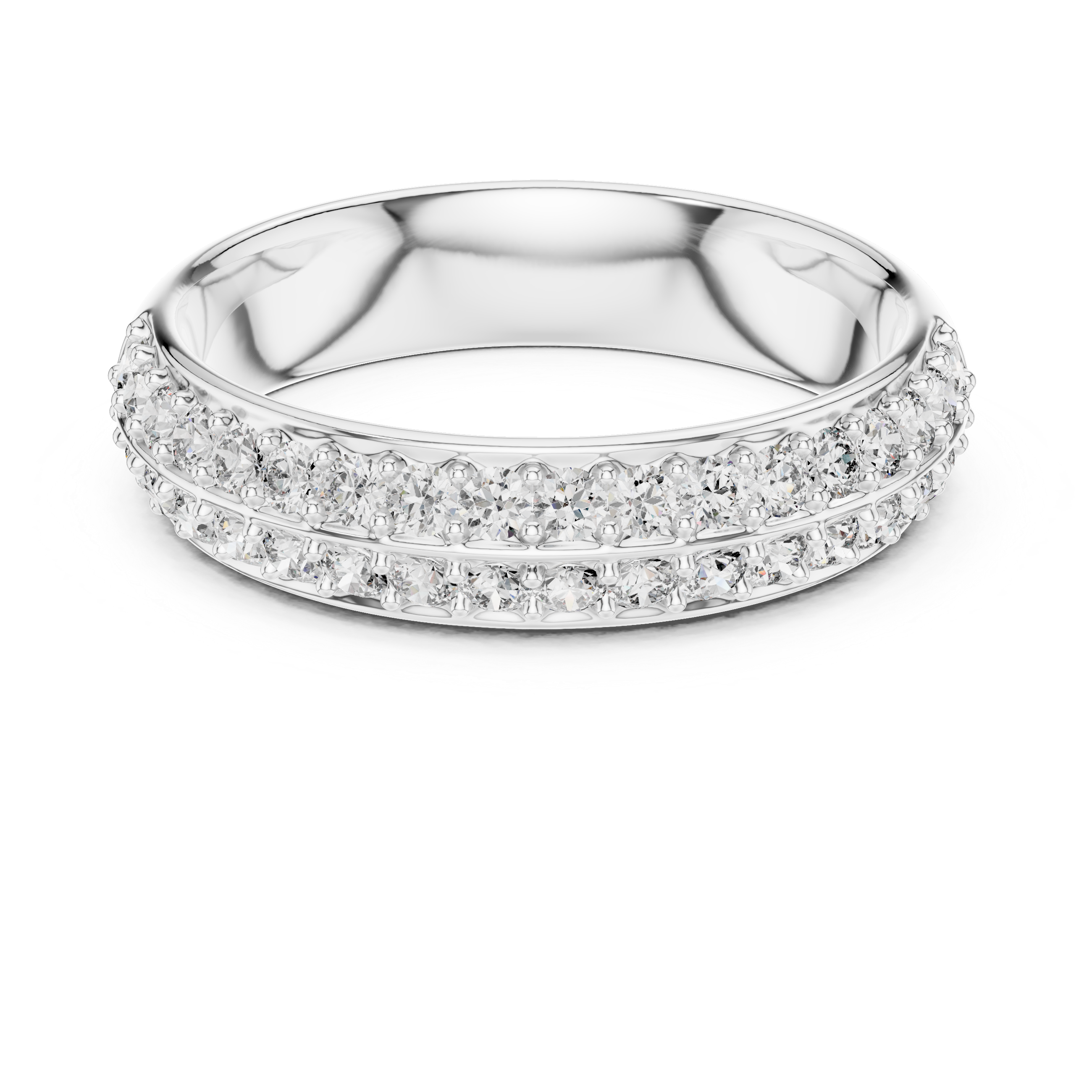 The Middelburg Ring - Double-Row Diamond Wide Band