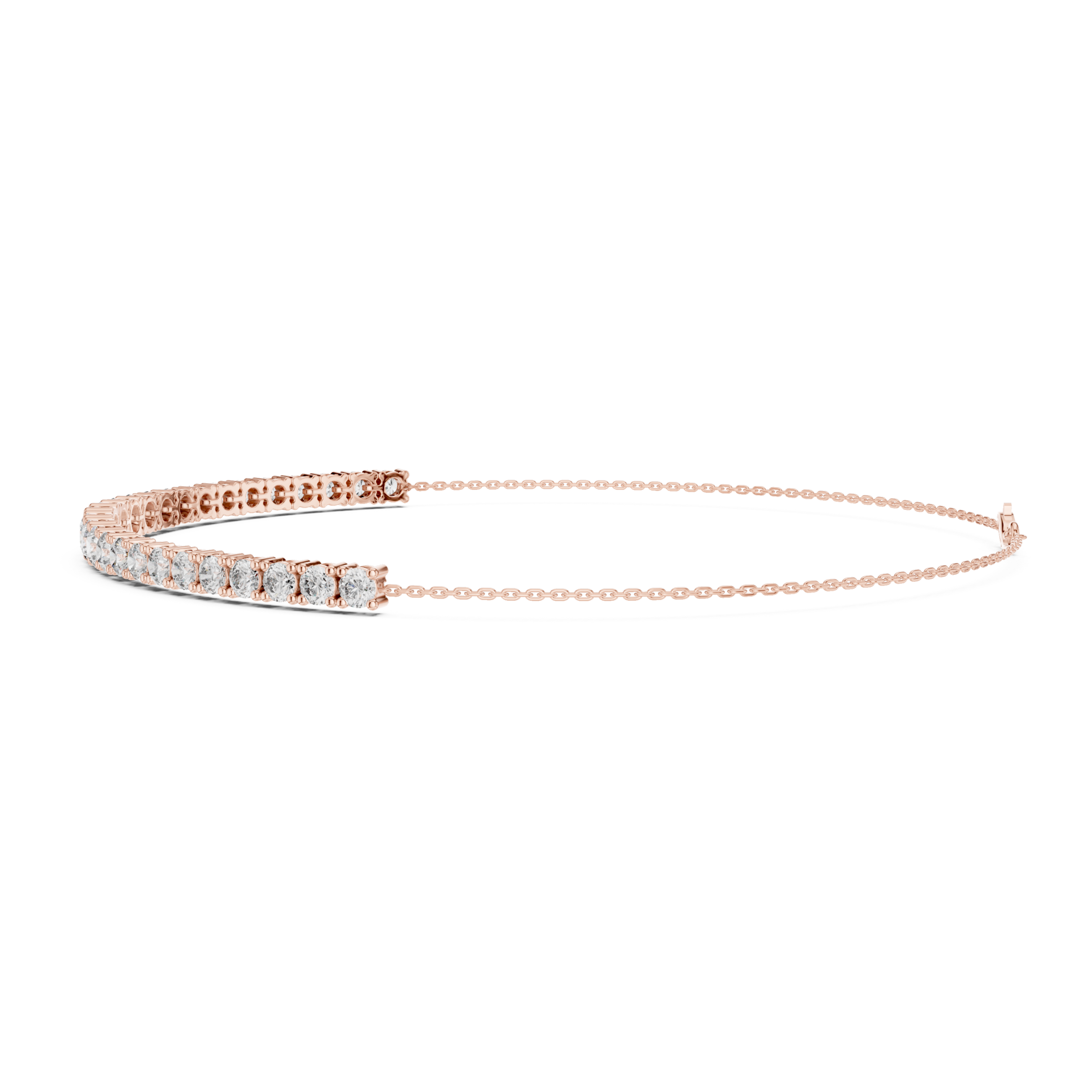 The Lisbon Bracelet - Graduated Round Brilliant Diamond Tennis Bracelet