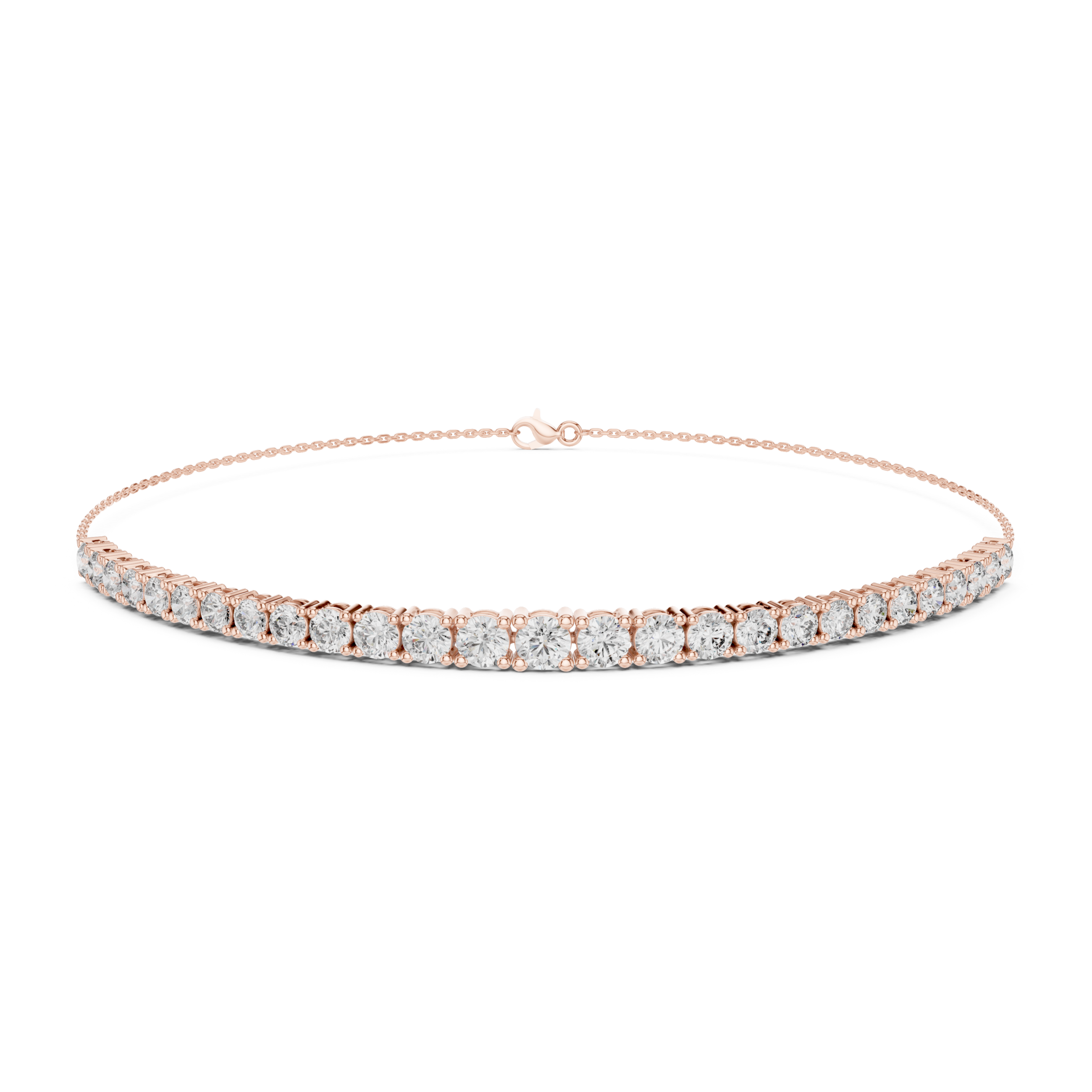 The Lisbon Bracelet - Graduated Round Brilliant Diamond Tennis Bracelet