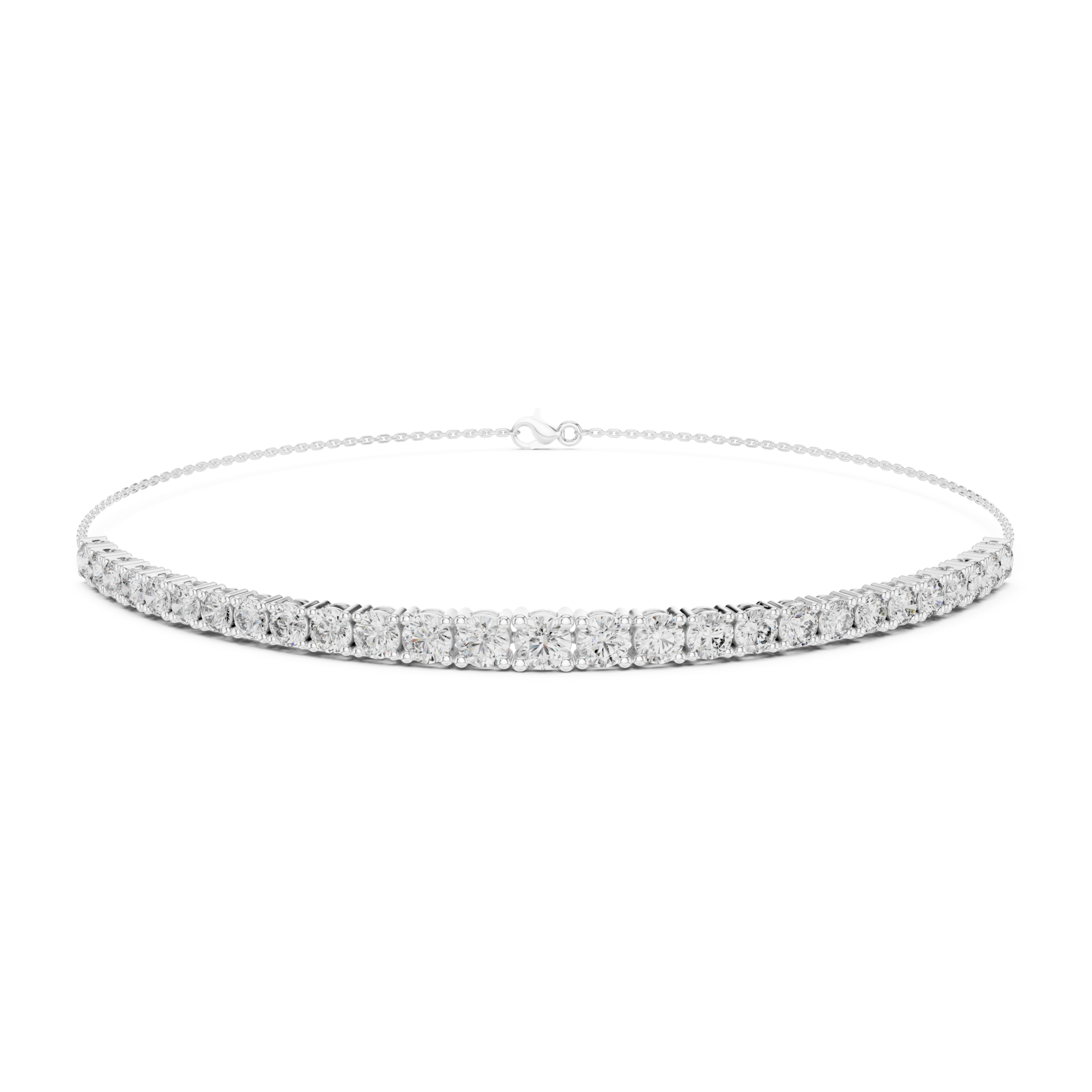 The Lisbon Bracelet - Graduated Round Brilliant Diamond Tennis Bracelet