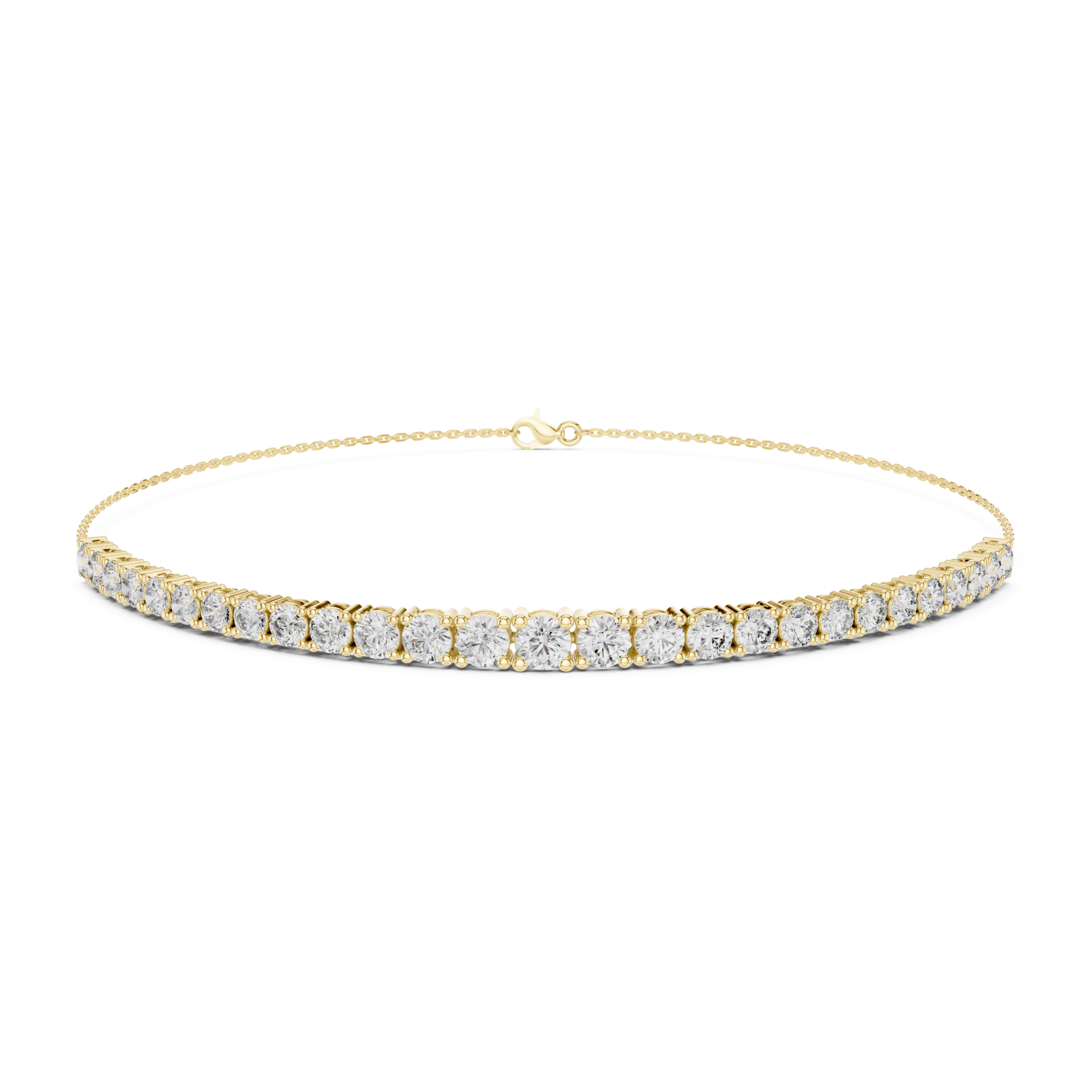 The Lisbon Bracelet - Graduated Round Brilliant Diamond Tennis Bracelet
