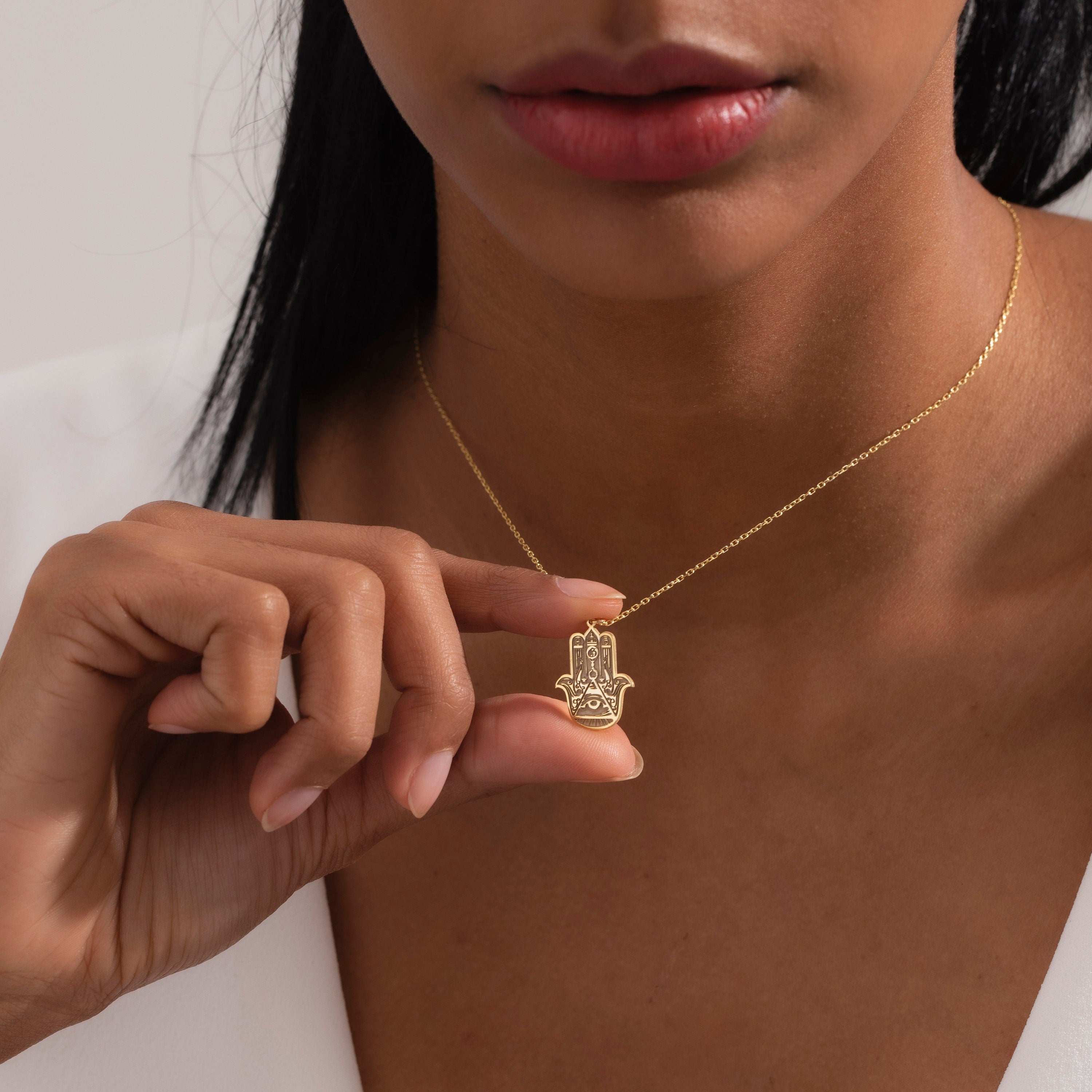 Gold Hamsa Necklace