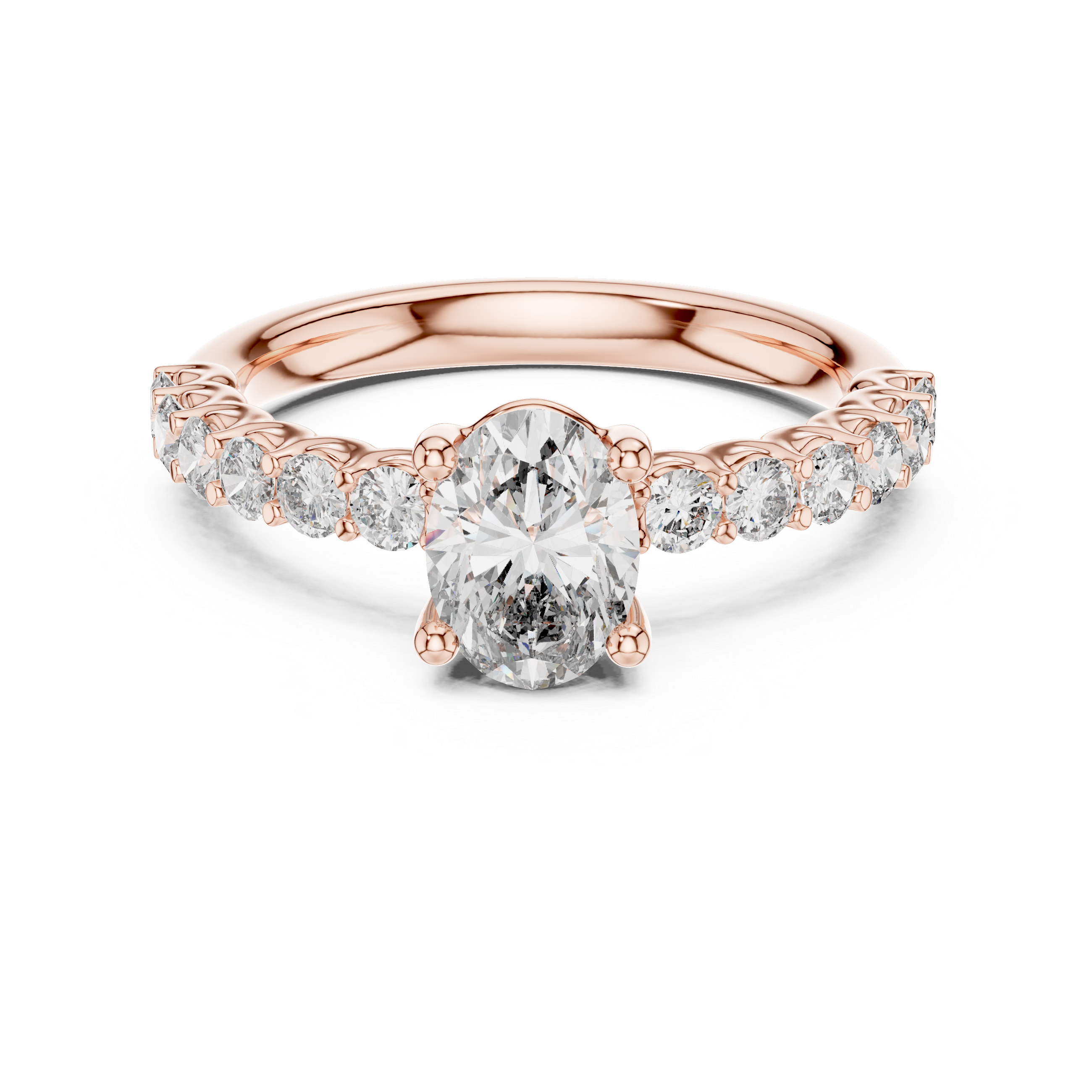 The Groningen Ring - Oval Cut Diamond Shared-Prong Engagement Ring
