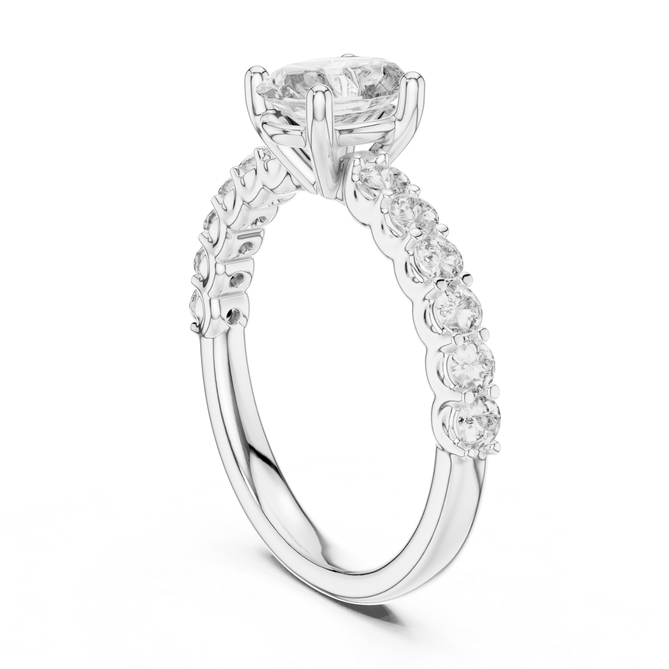 The Groningen Ring - Oval Cut Diamond Shared-Prong Engagement Ring