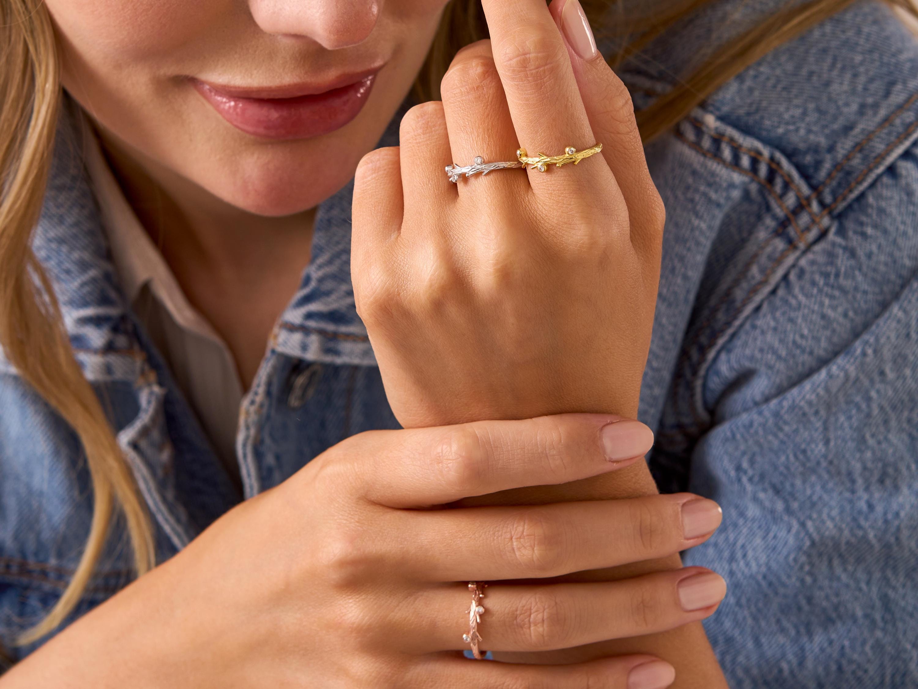 Branch Ring with Simulated Diamonds