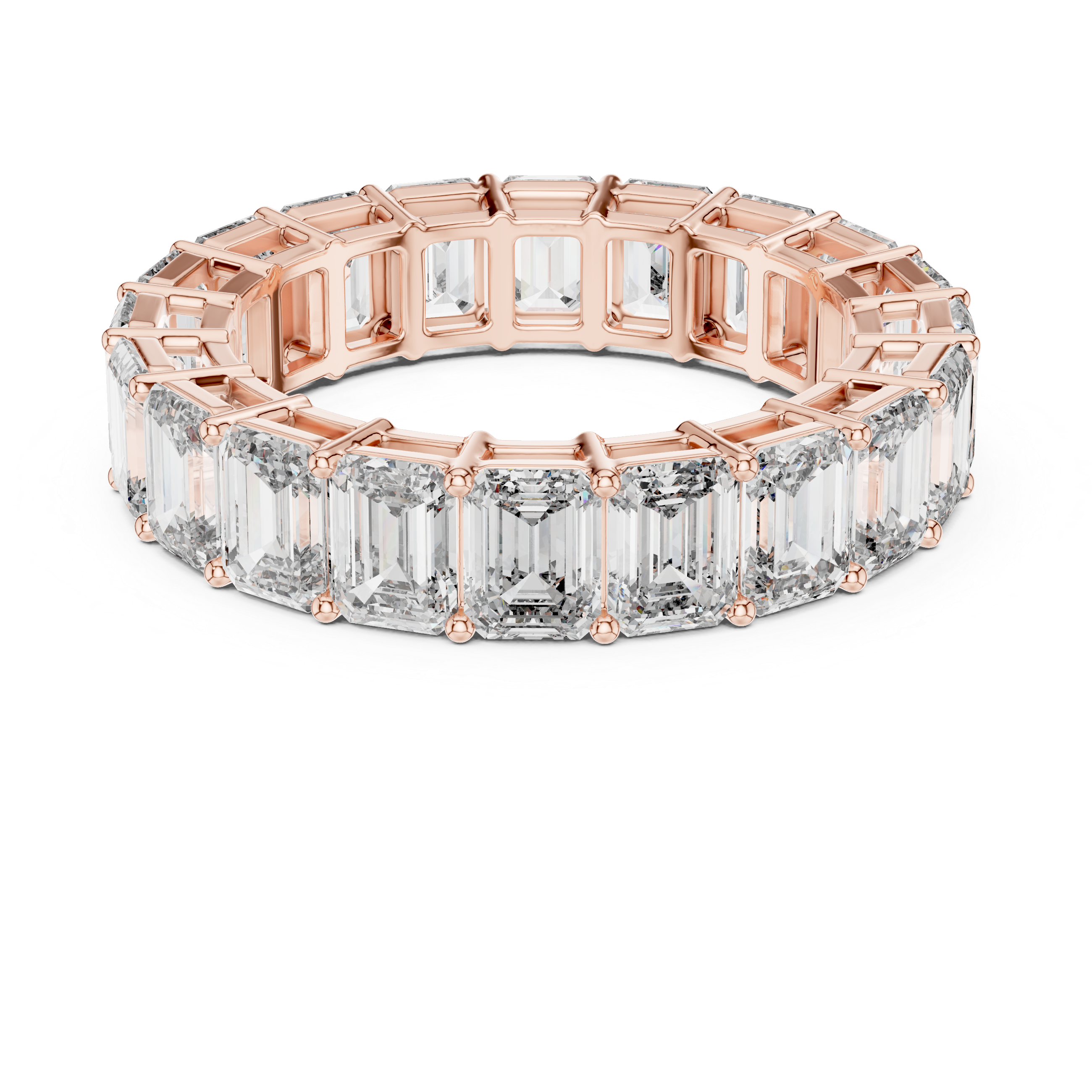 The Viborg Ring - Emerald Cut Eternity Band