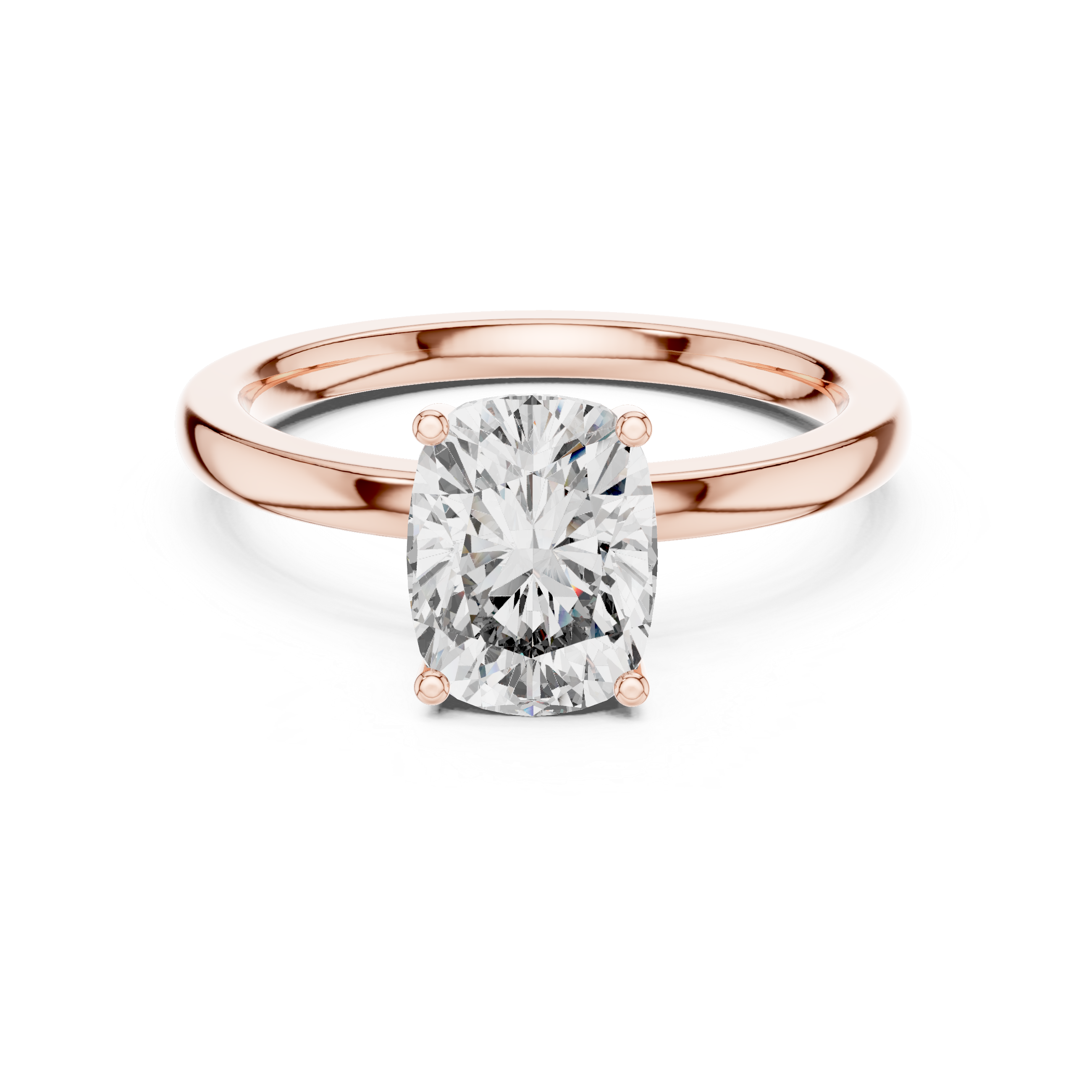 The Weybridge Ring - Radiant Cut Solitaire with Hidden Diamond Collar