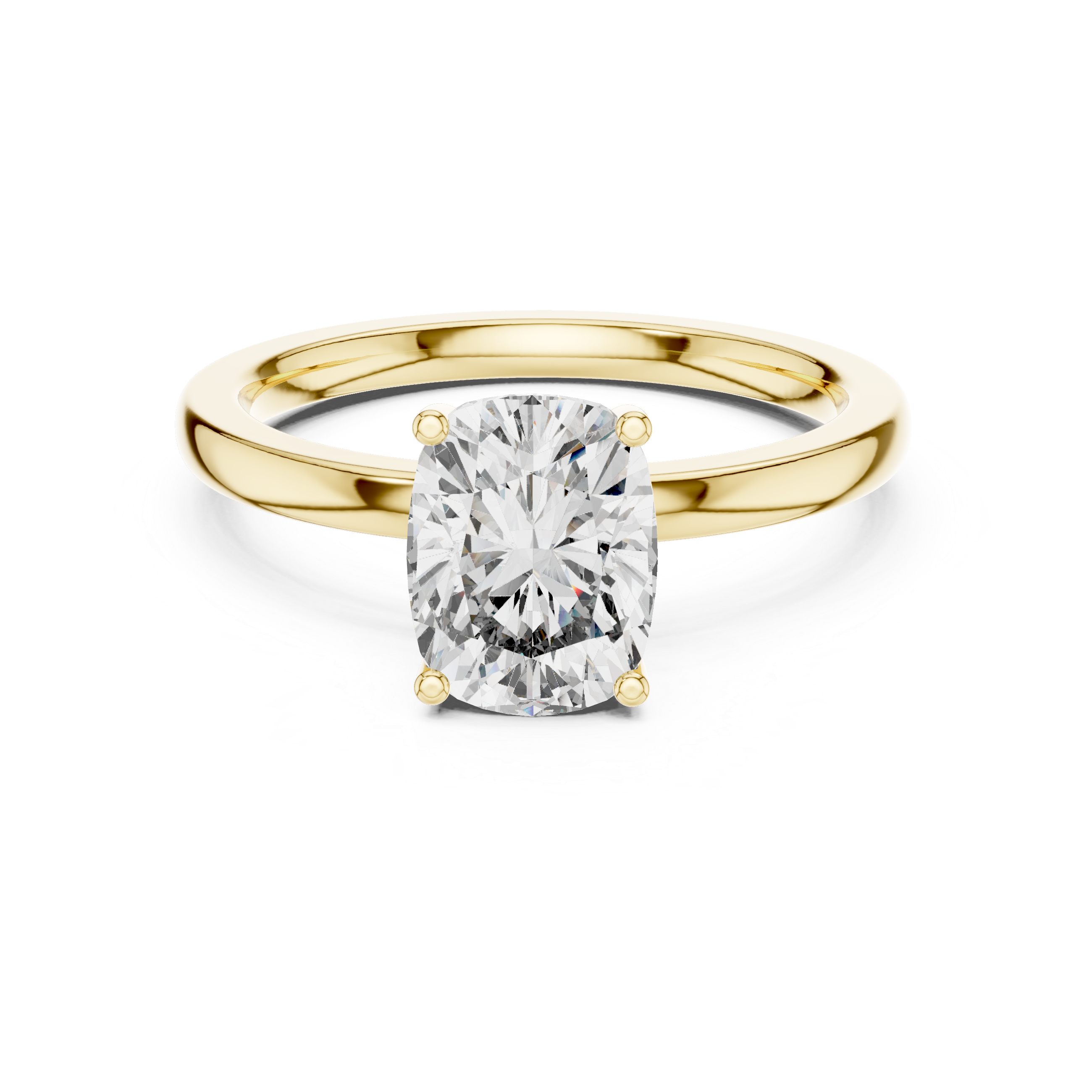 The Weybridge Ring - Radiant Cut Solitaire with Hidden Diamond Collar