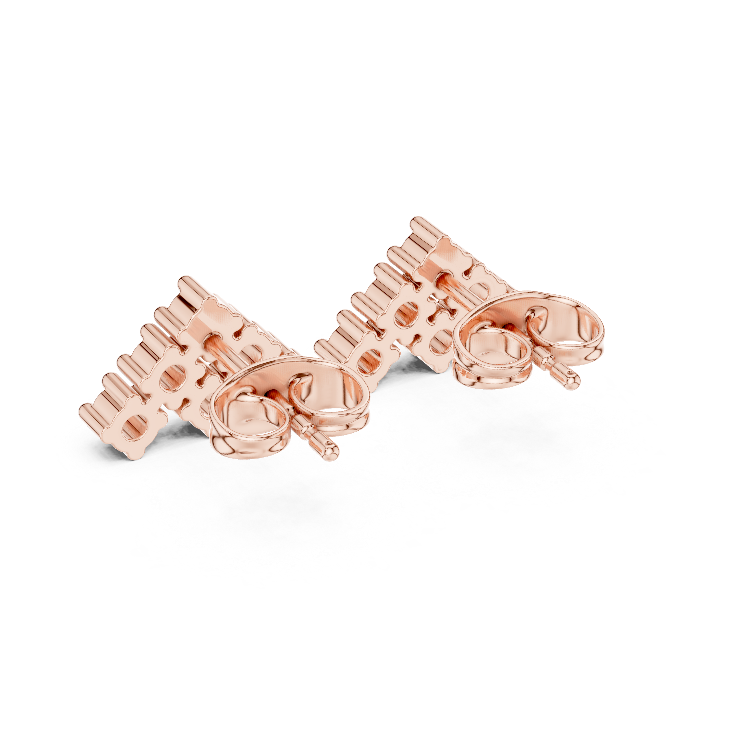 The Sunningdale Earrings - Chevron Cluster Diamond Studs