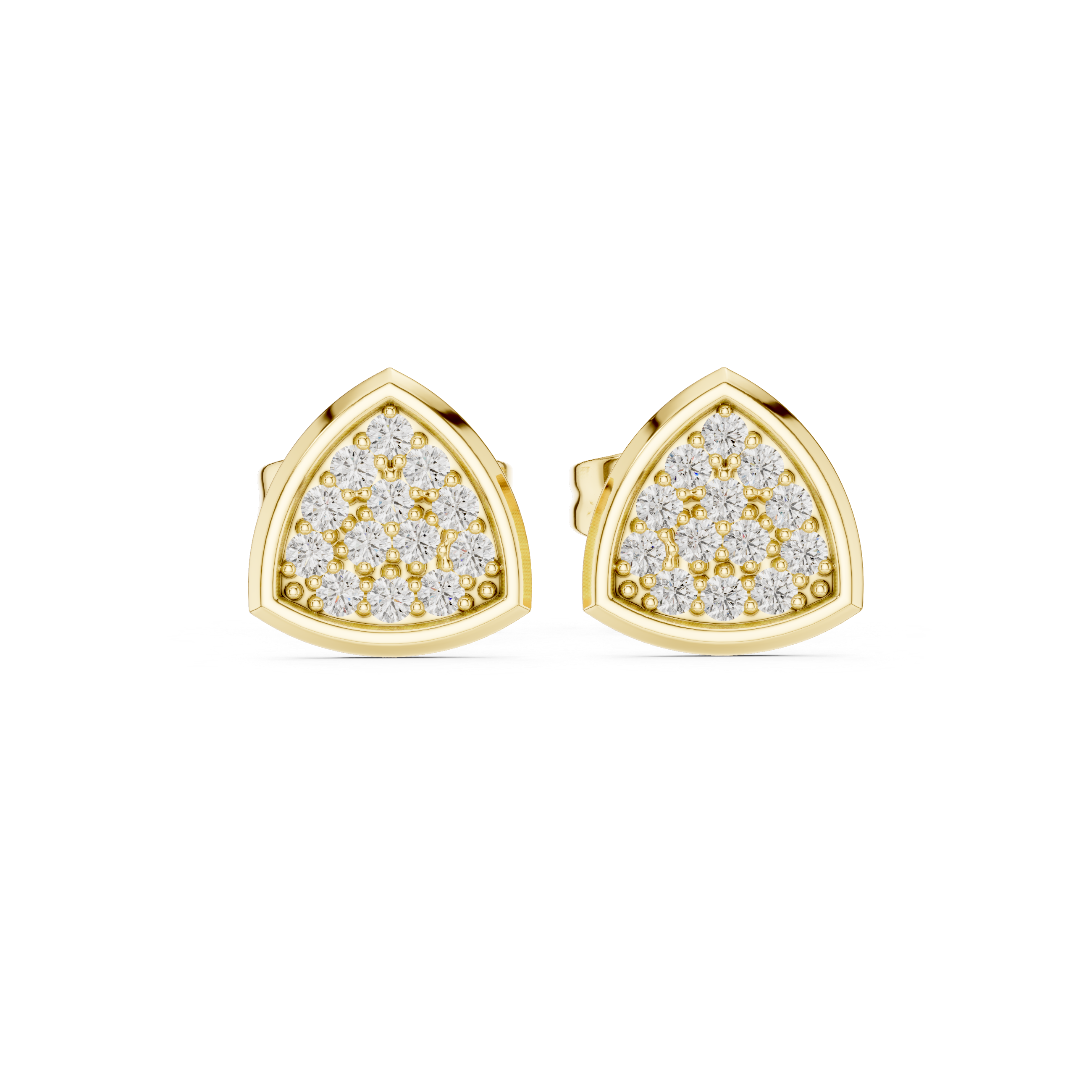 The Radlett Earring - Pave-Set Trillion Silhouette Studs