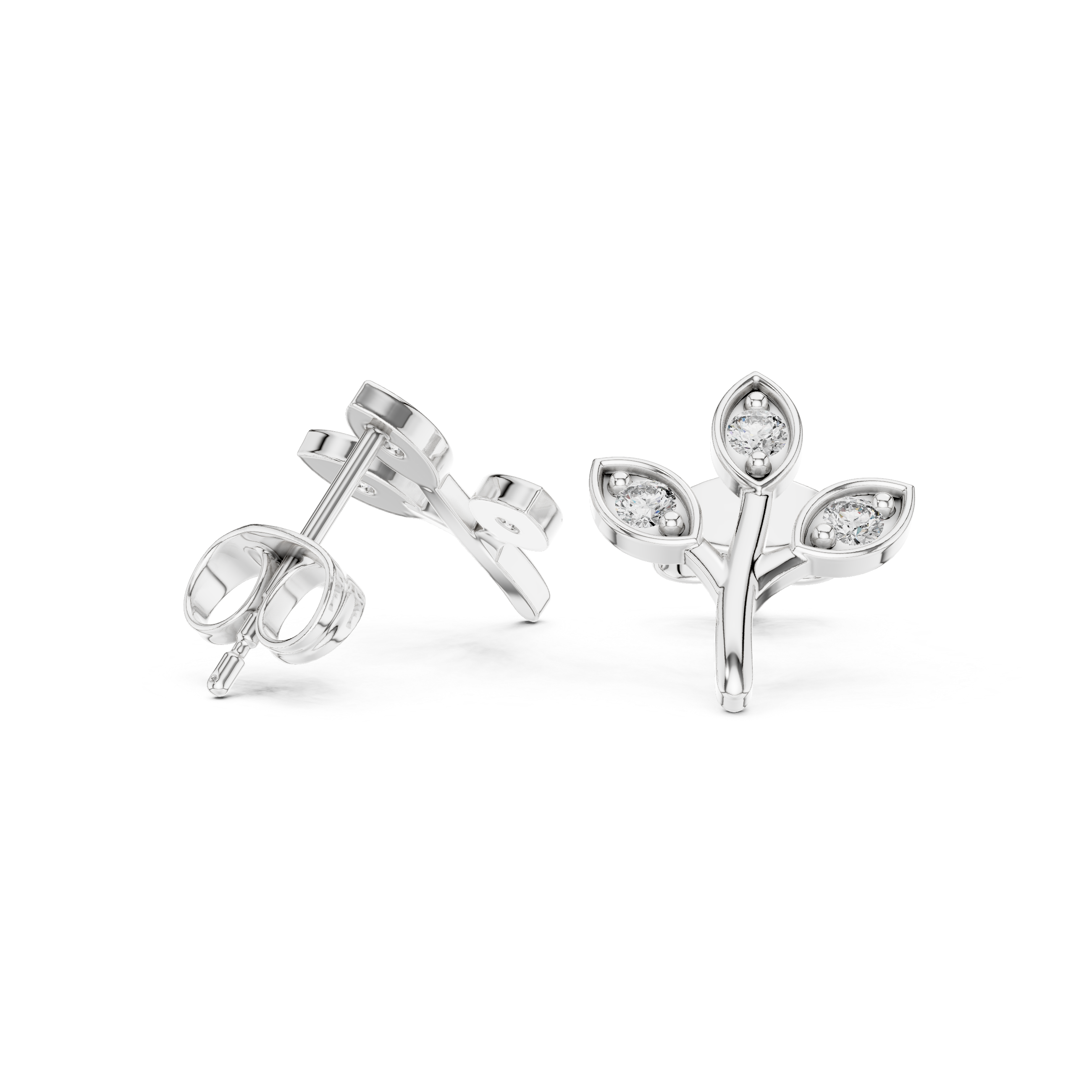 The Chigwell Earring - Organic Botanical Diamond Studs