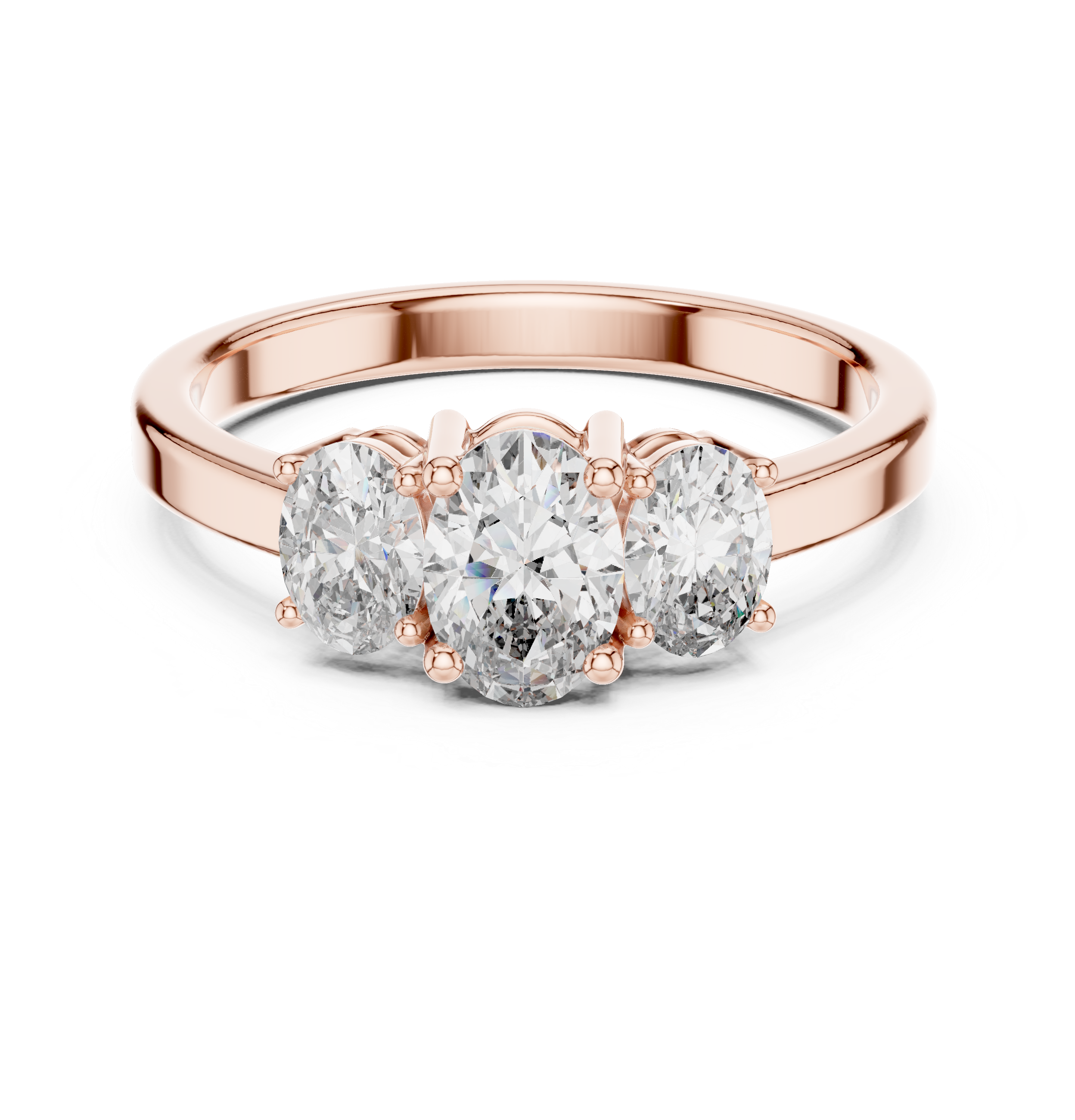 The Tauragė Ring - Oval Cut Three-Stone Trinity Engagement Ring