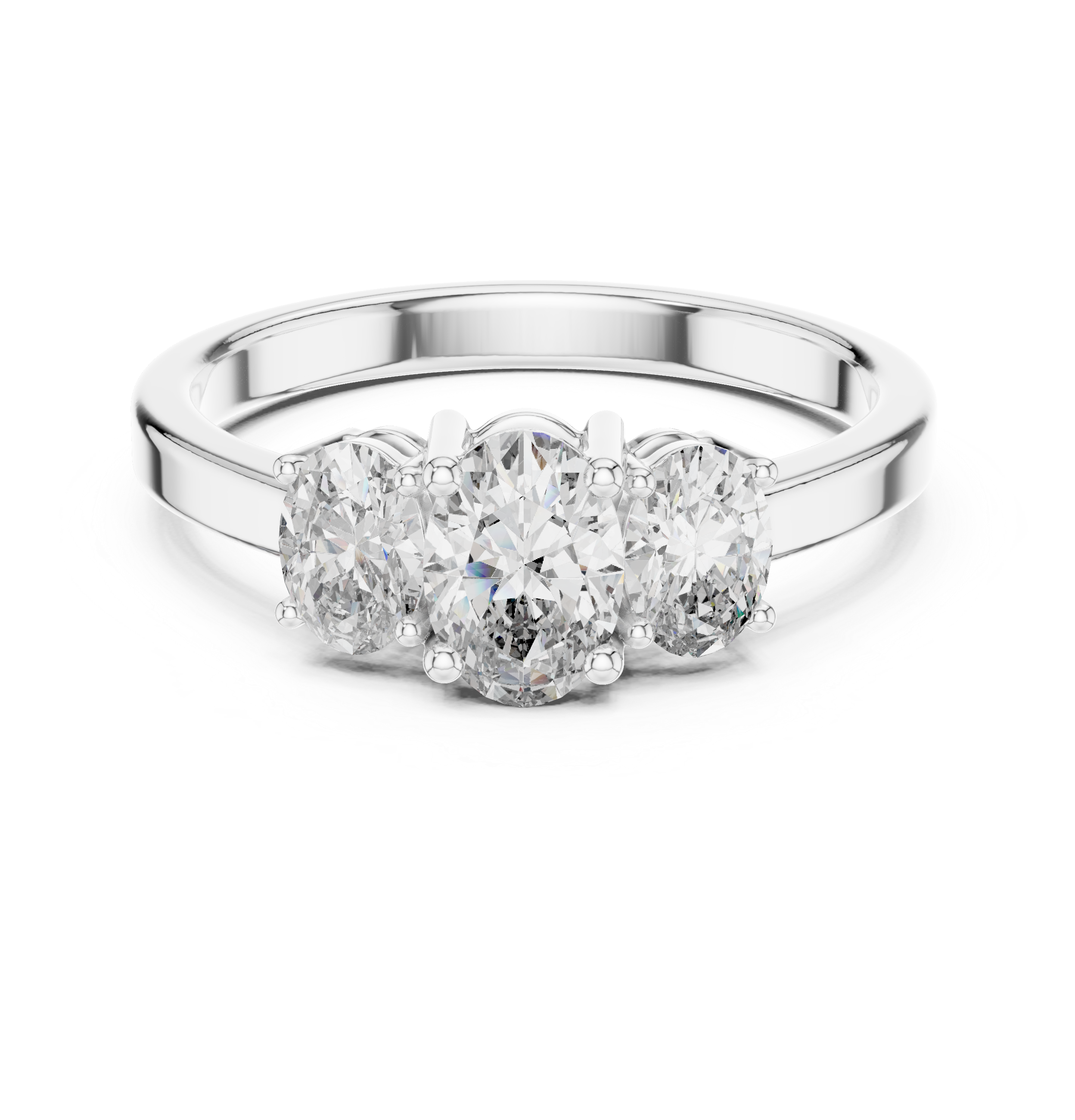 The Tauragė Ring - Oval Cut Three-Stone Trinity Engagement Ring