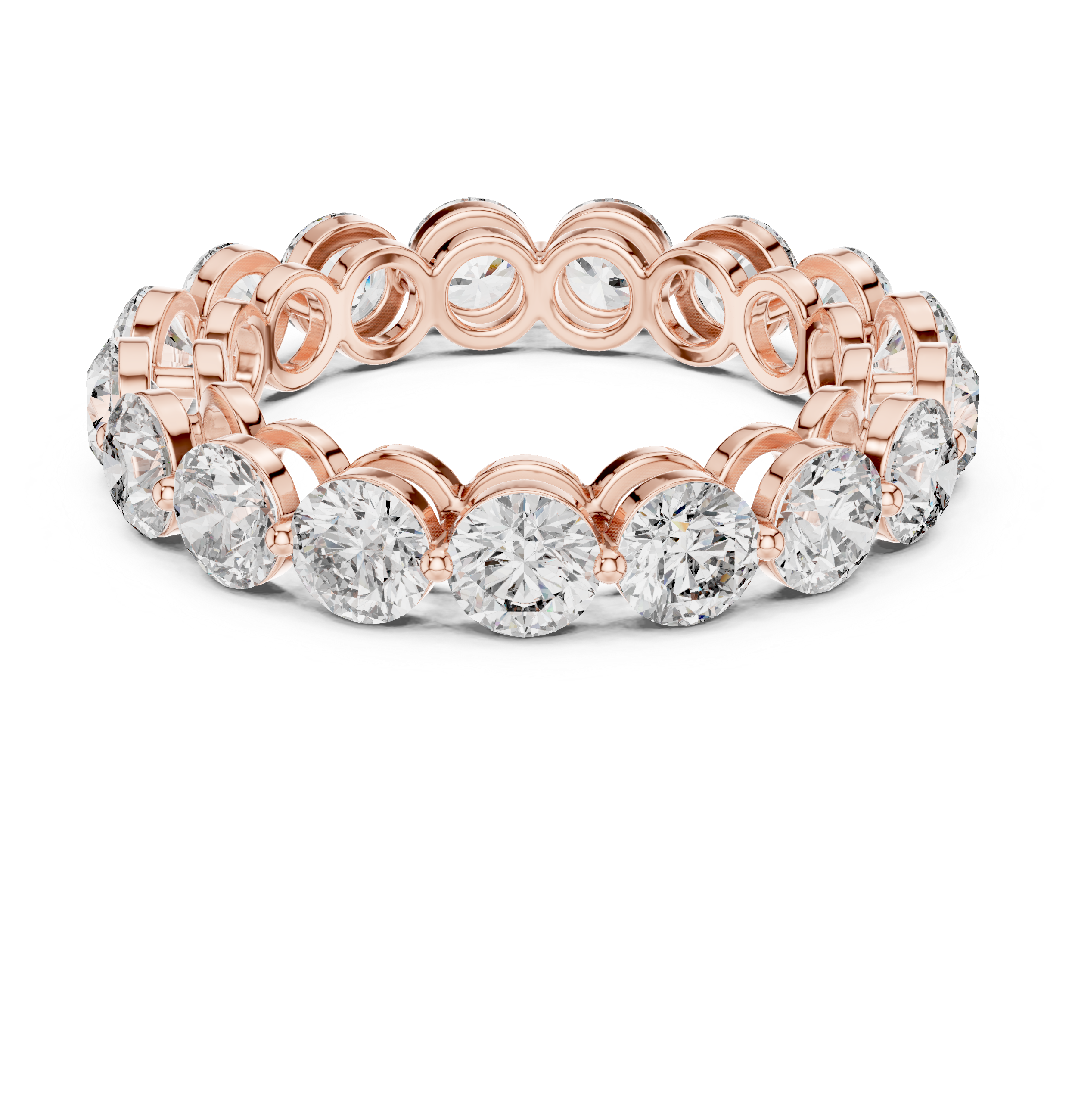 The Šiauliai Ring - Round Cut Collet Set Eternity Band