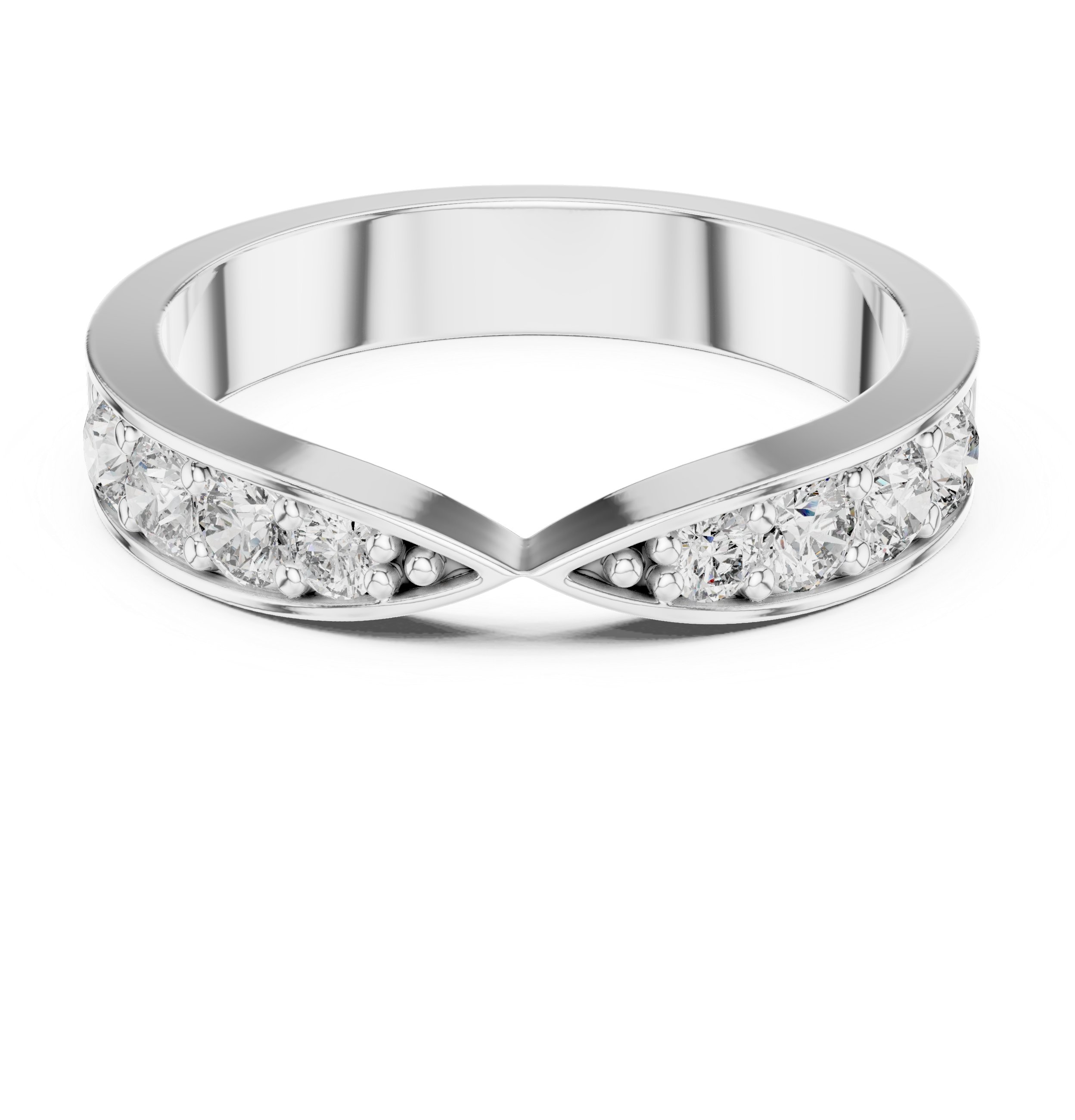 The Herning Ring - Round Cut Graduated Band