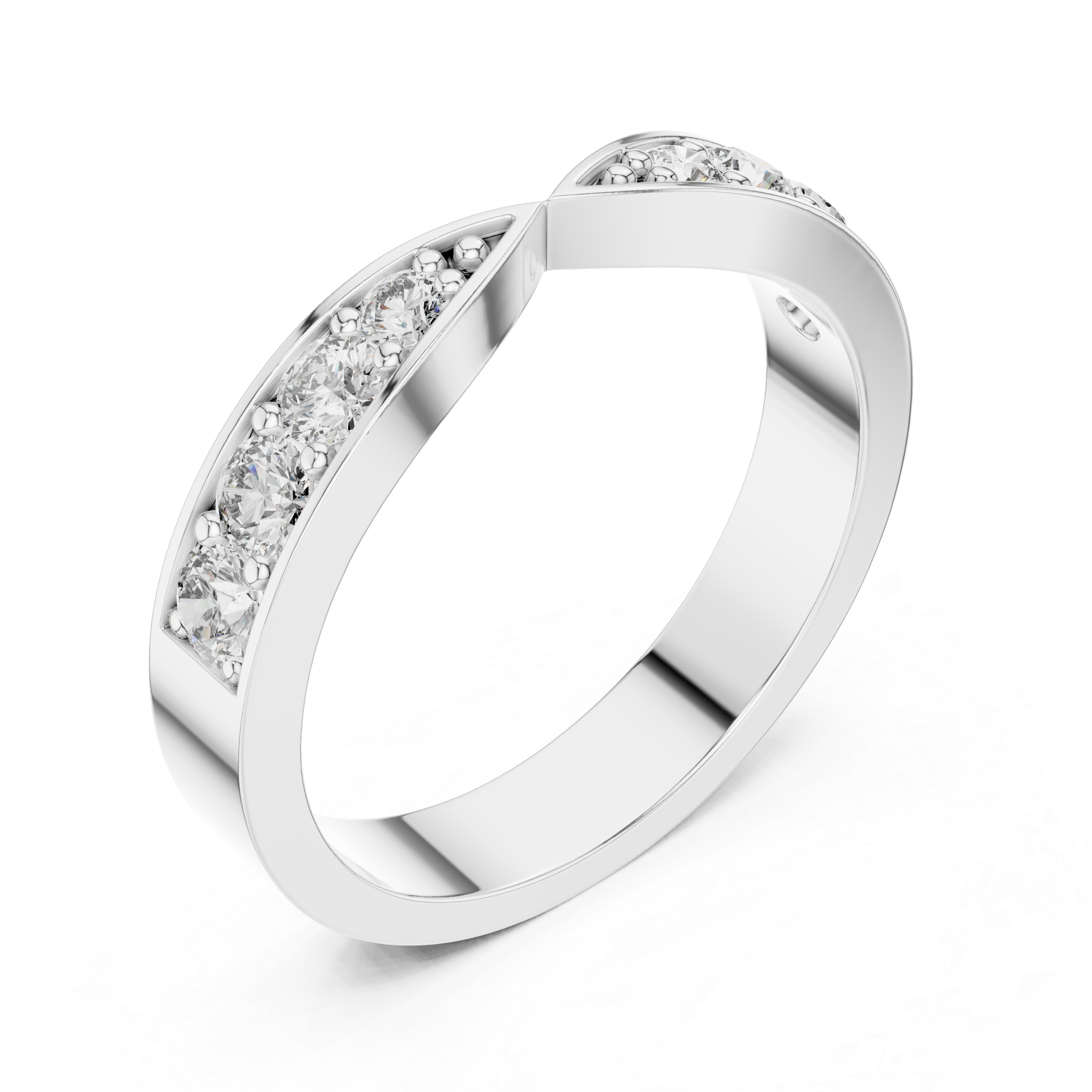 The Herning Ring - Round Cut Graduated Band
