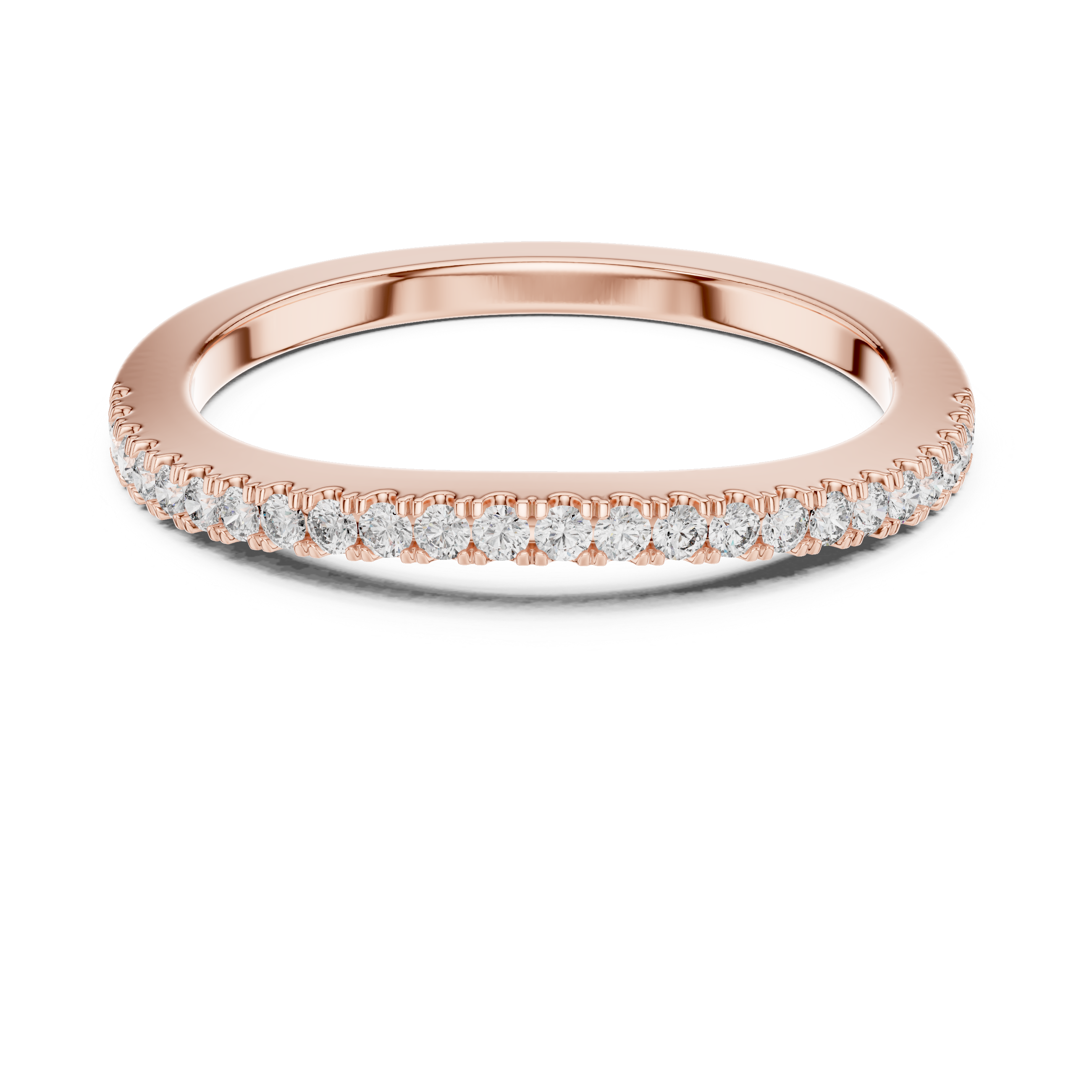 The Ribe Band - Round Diamond Micro-Pavé Wedding Band