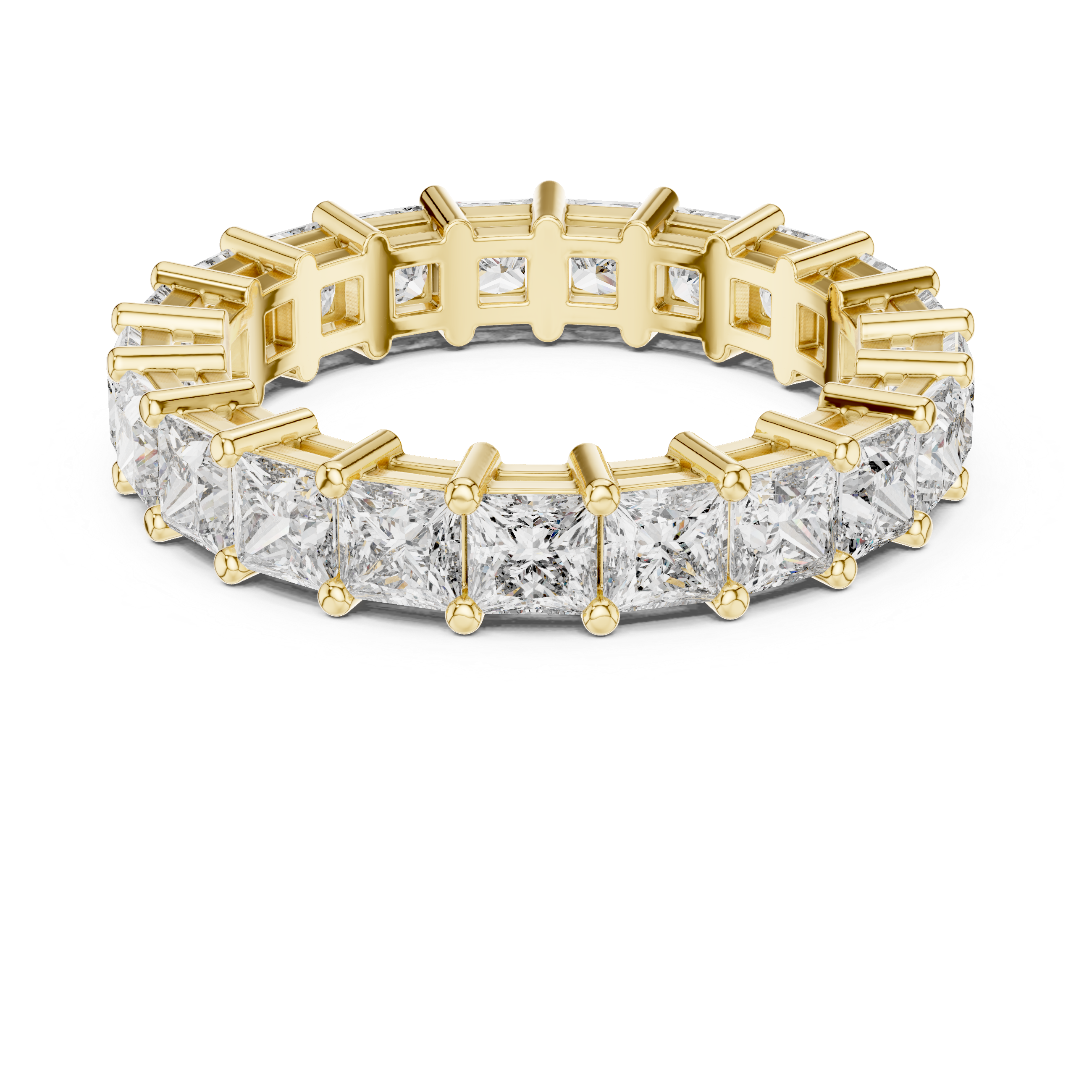 Muur Atelier Solid Gold Princess Cut Diamond Geometric Eternity Band