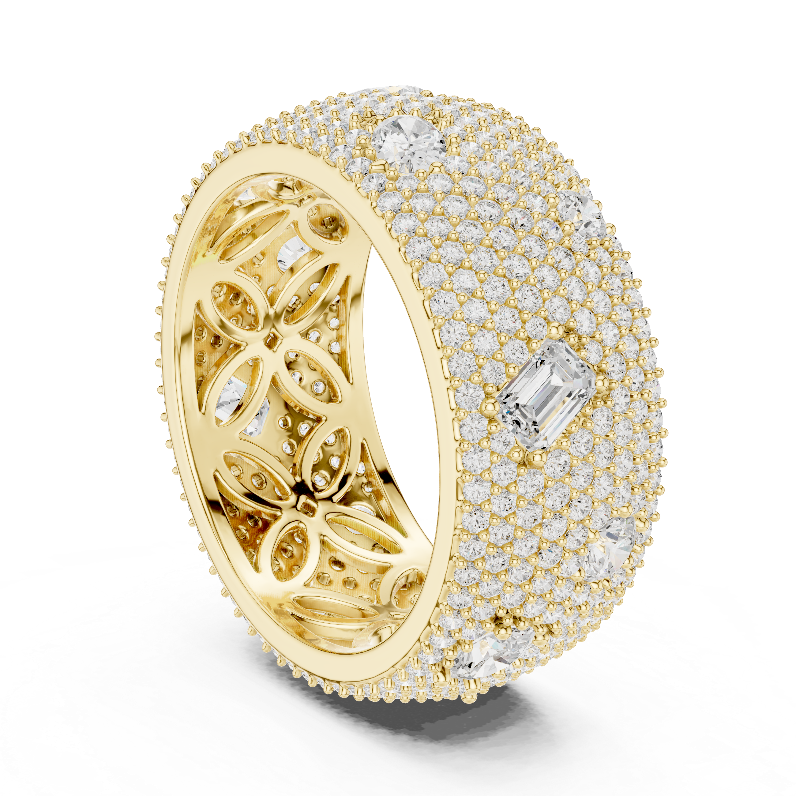 Muur Atelier Solid Gold Multi-Shape Diamond Wide Eternity Band