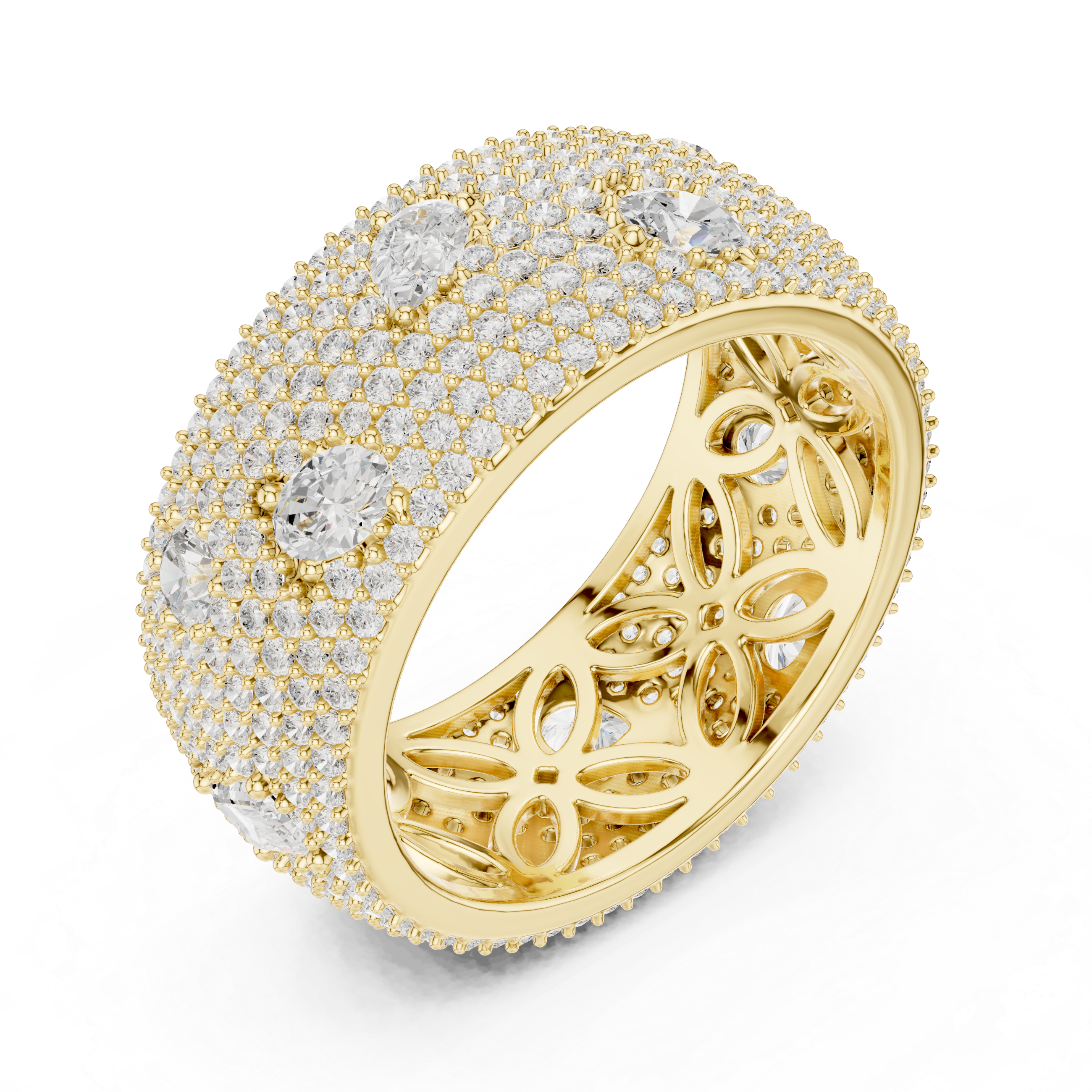 Muur Atelier Solid Gold Multi-Shape Diamond Wide Eternity Band