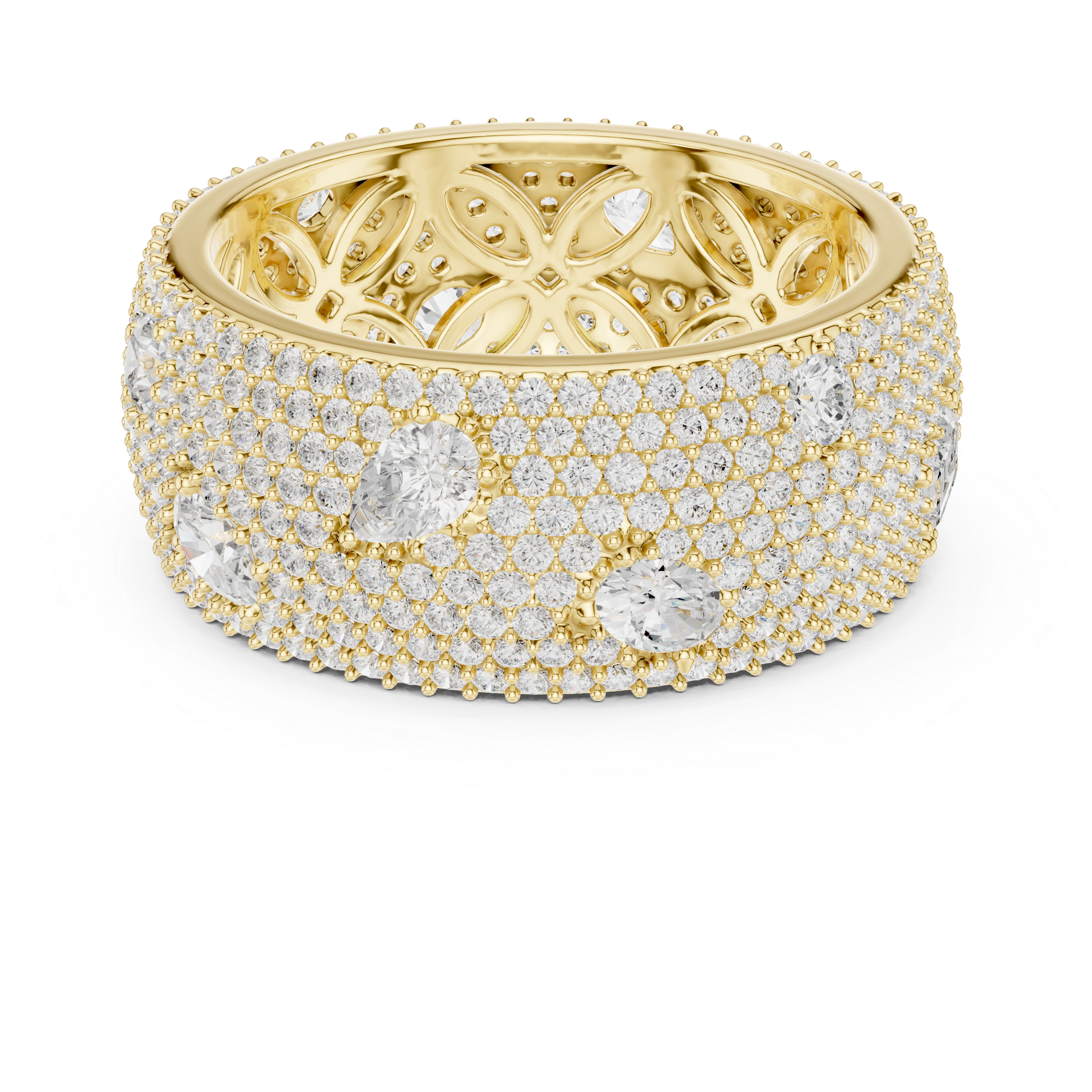 Muur Atelier Solid Gold Multi-Shape Diamond Wide Eternity Band