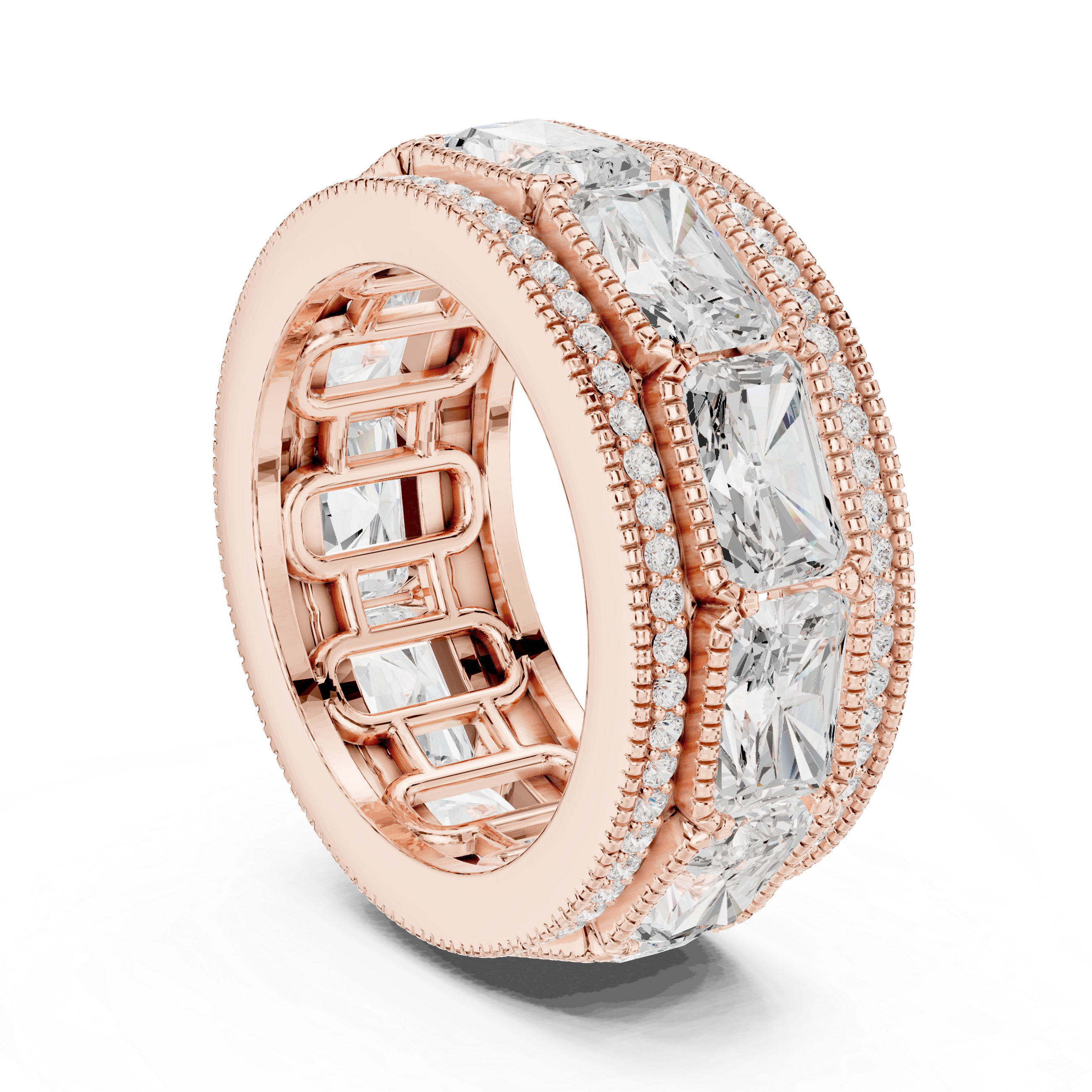 Muur Atelier Solid Gold Radiant Cut East-West Diamond Eternity Ring