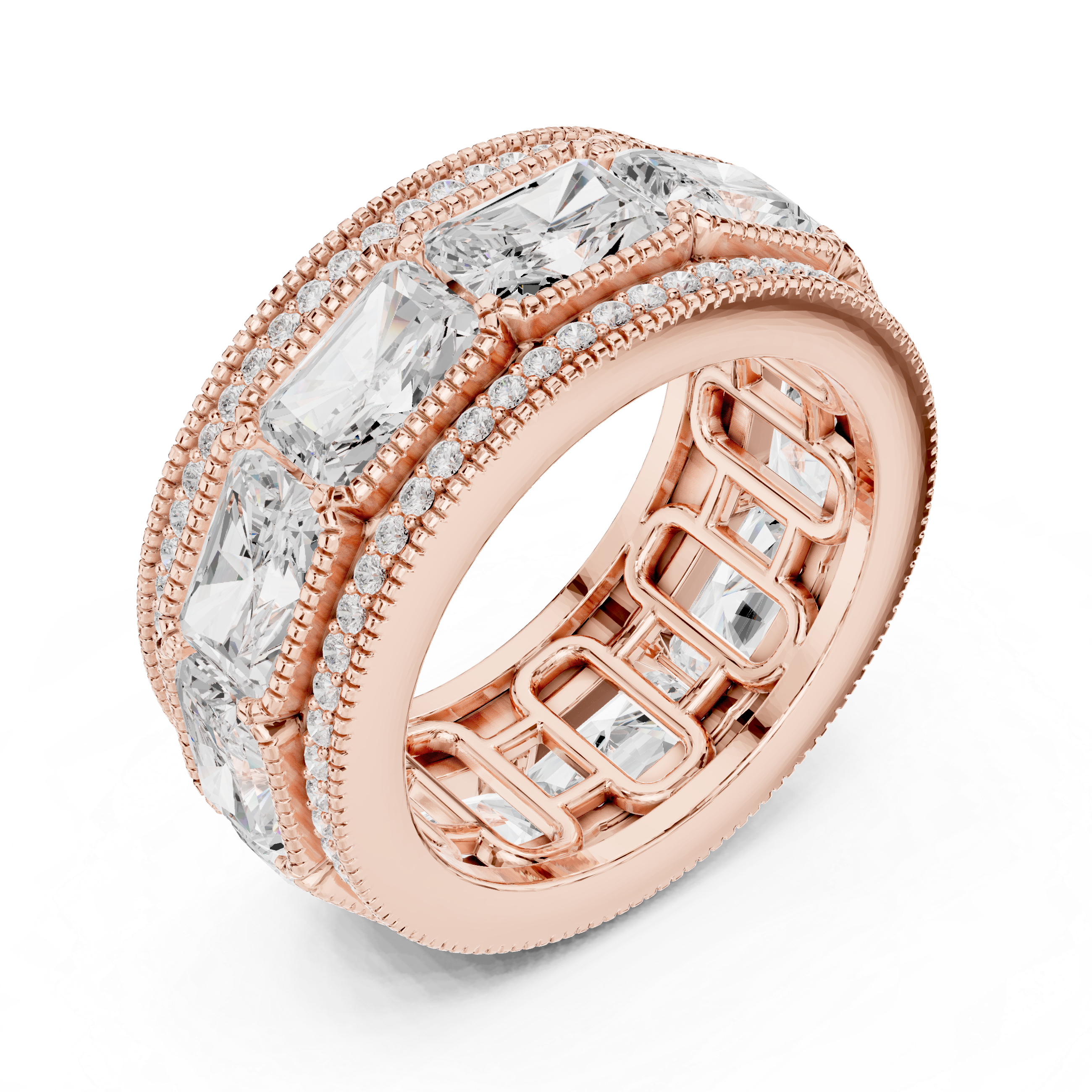 Muur Atelier Solid Gold Radiant Cut East-West Diamond Eternity Ring