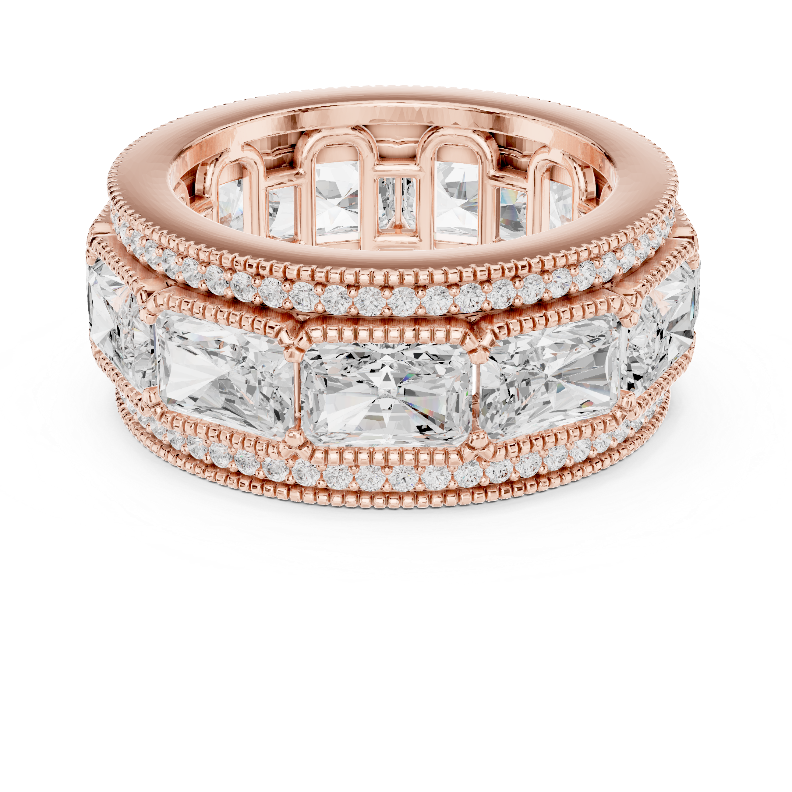 Muur Atelier Solid Gold Radiant Cut East-West Diamond Eternity Ring