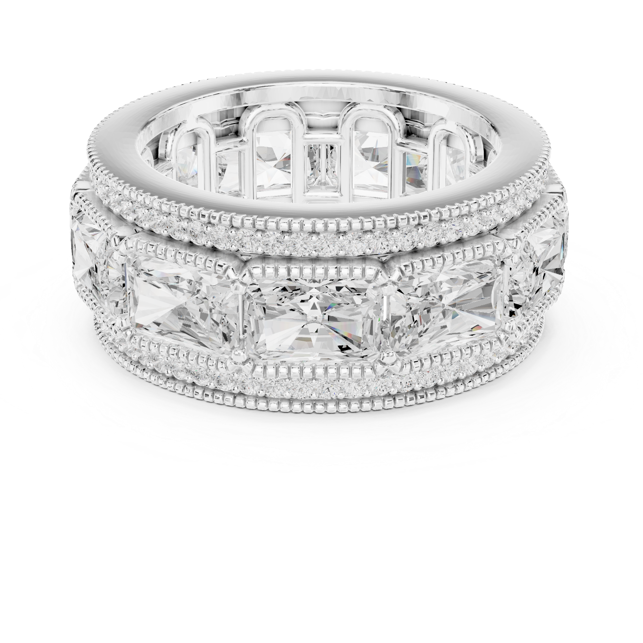 Muur Atelier Solid Gold Radiant Cut East-West Diamond Eternity Ring