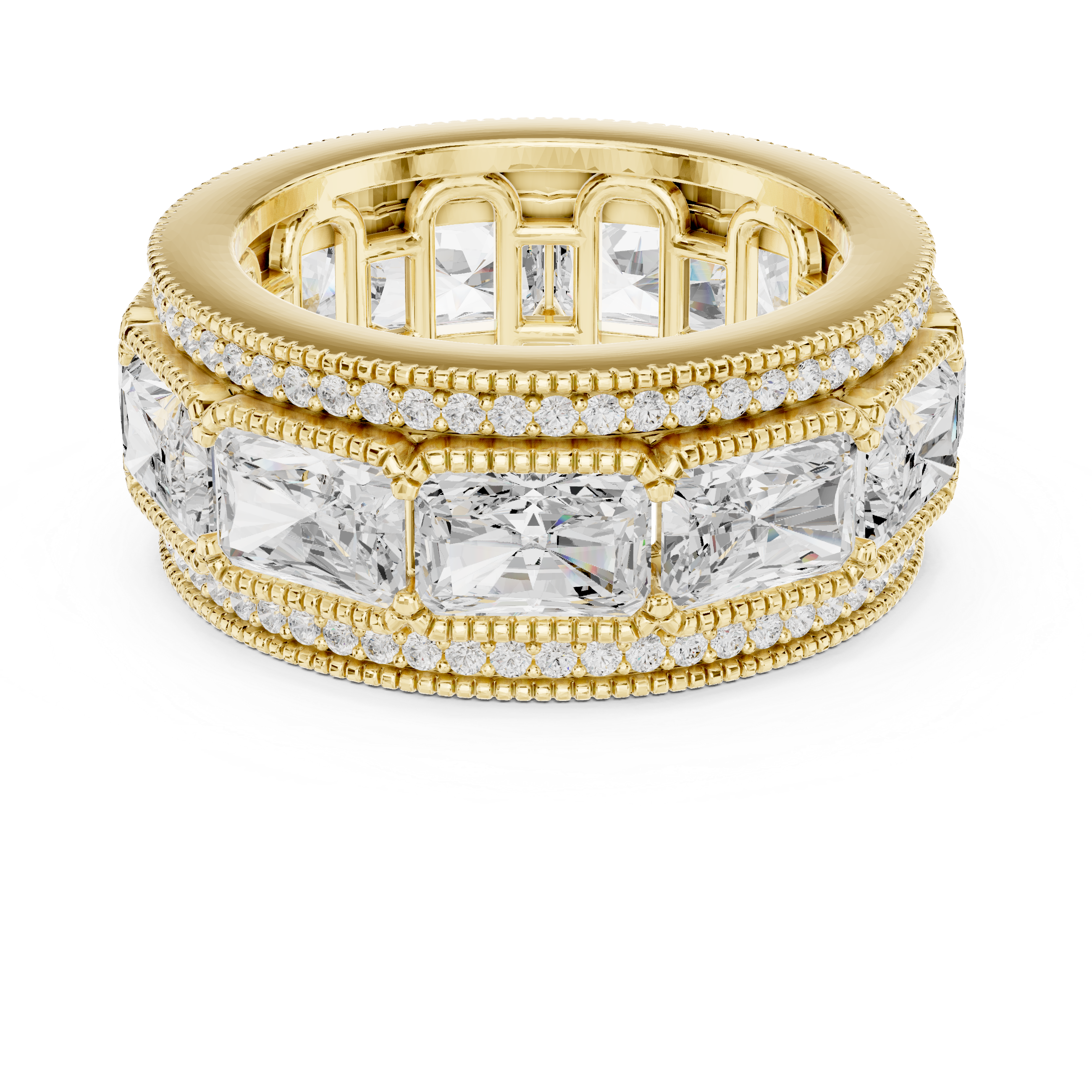 Muur Atelier Solid Gold Radiant Cut East-West Diamond Eternity Ring