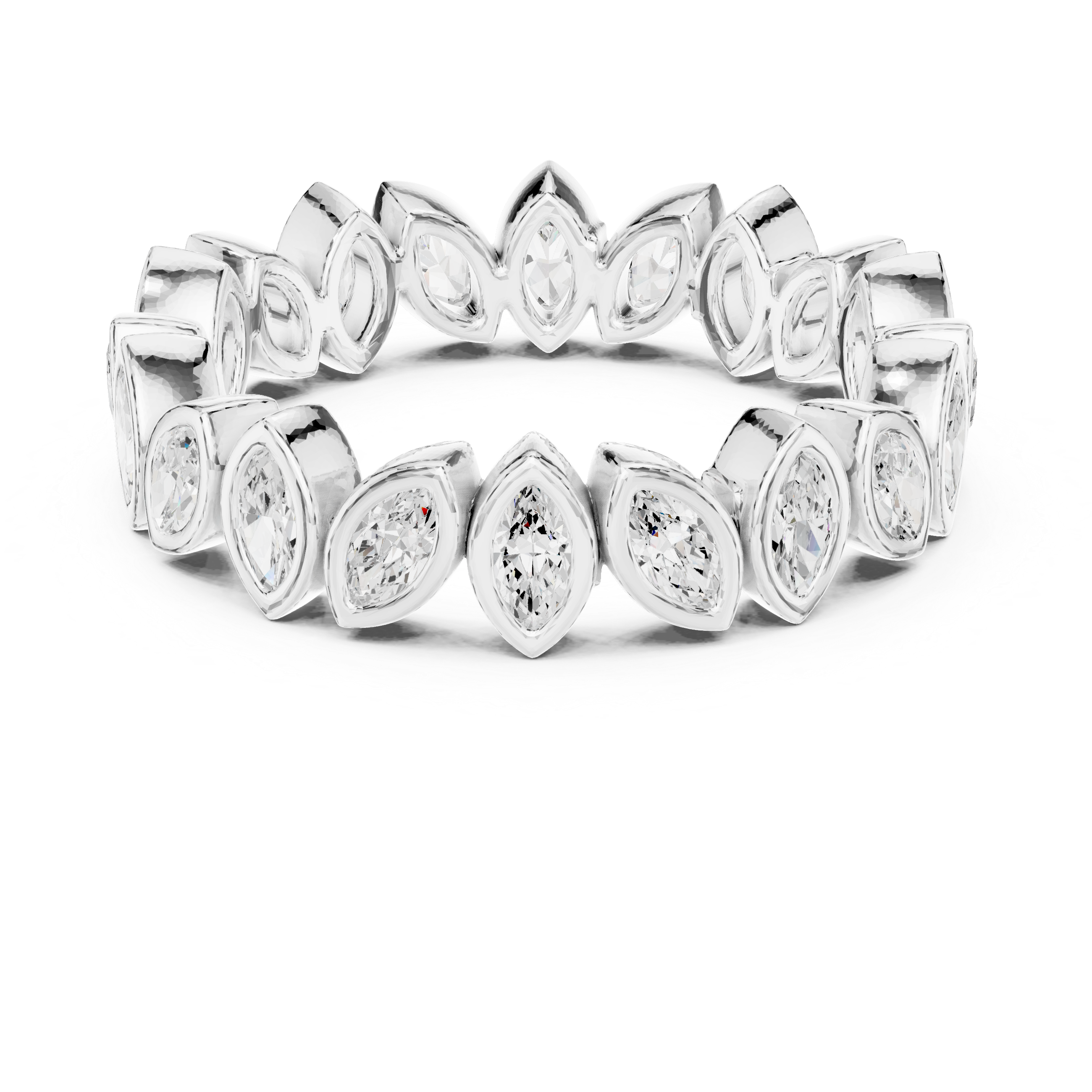 Muur Atelier Solid Gold Angled Marquise Bezel Eternity Ring