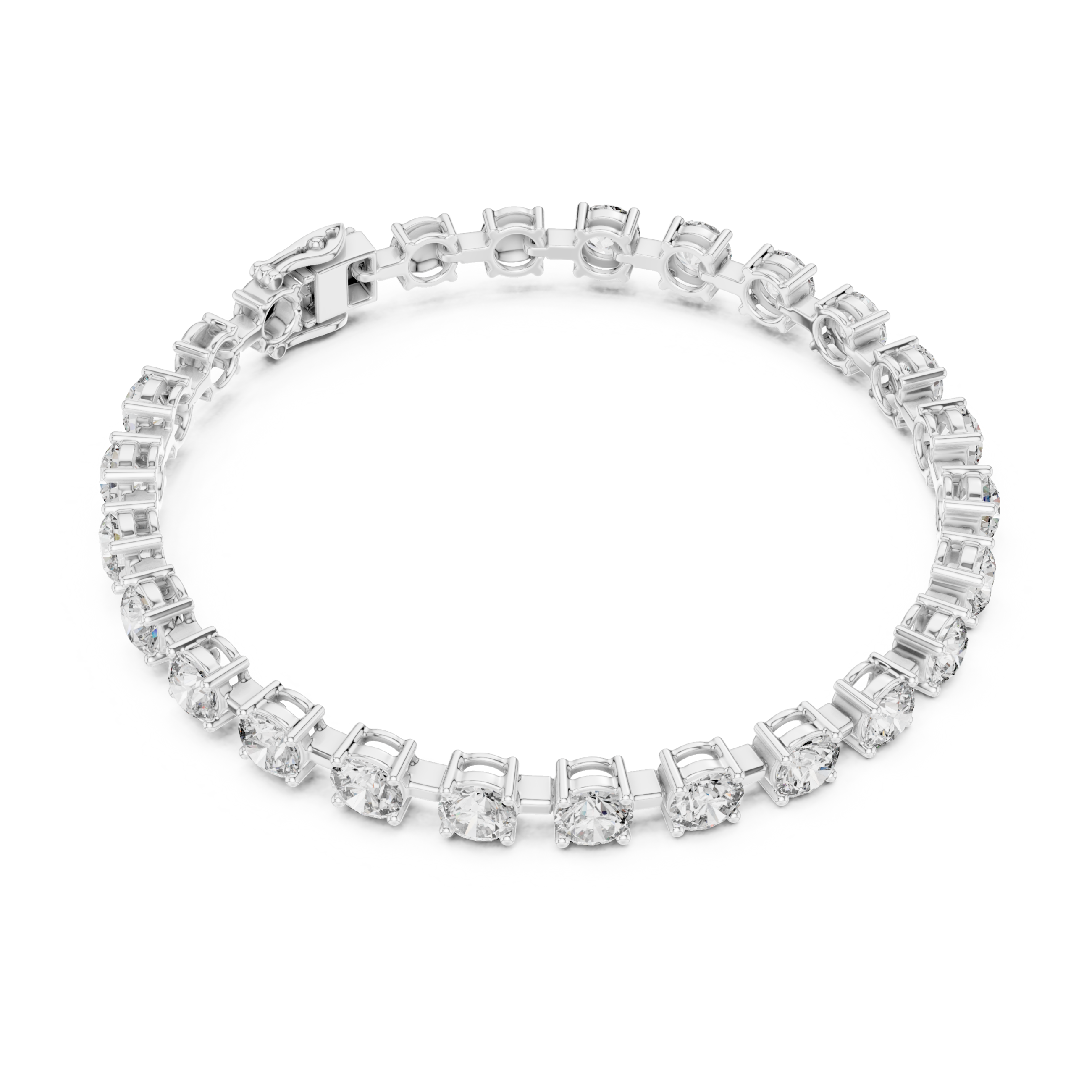 The Wassenaar Bracelet - Round Diamond Collet Tennis Bracelet
