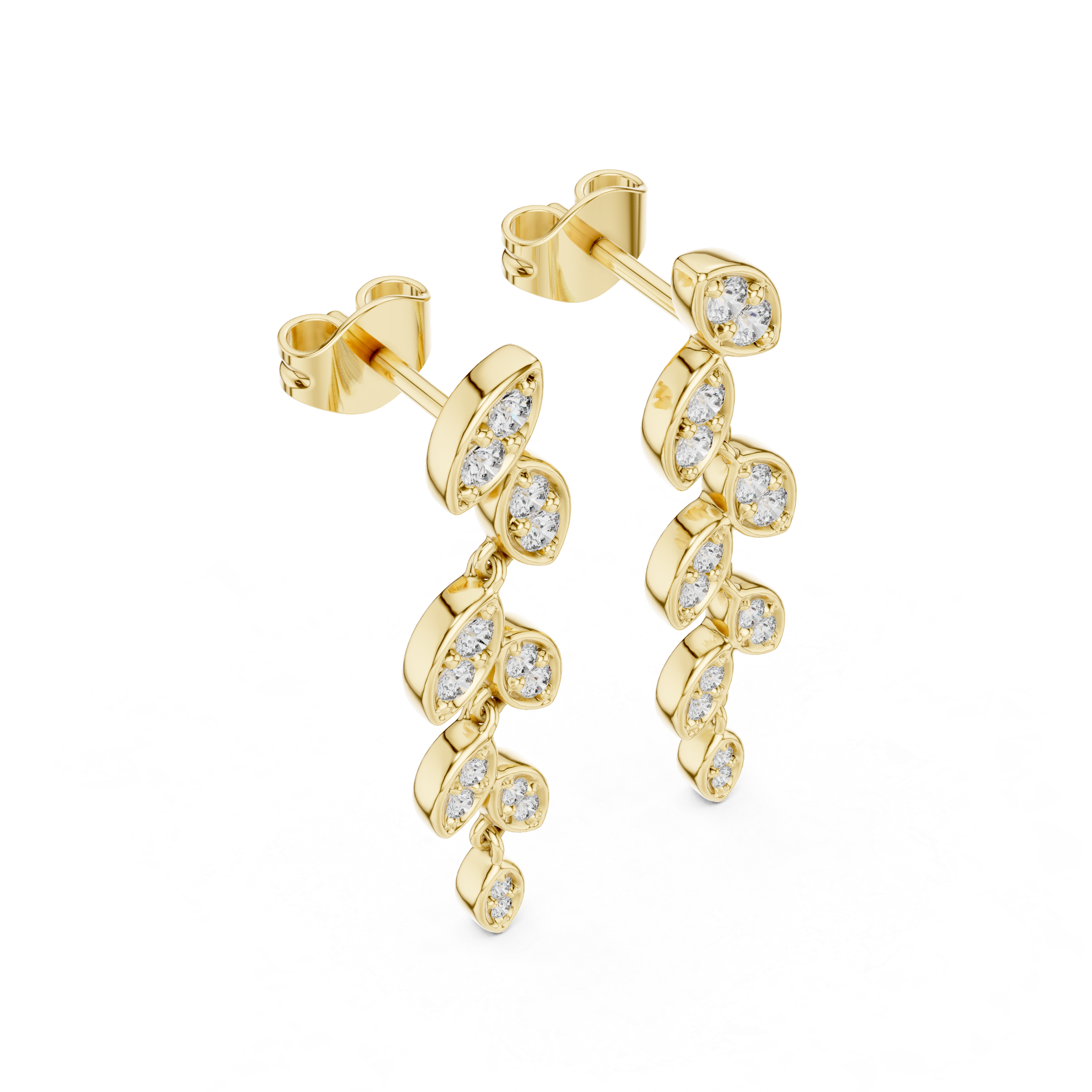 The Ménerbes Earrings - Climbing Leaf Diamond Earrings