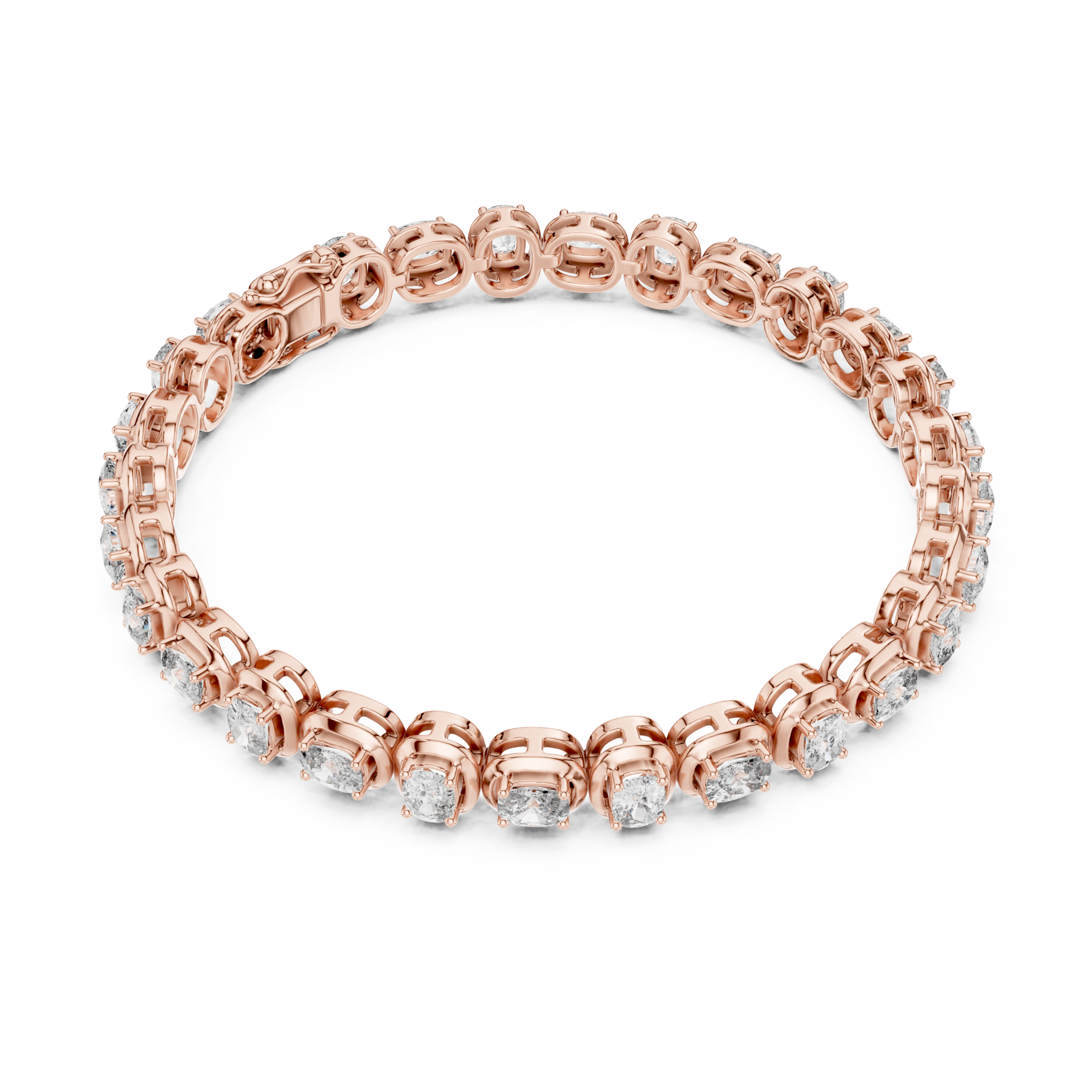 The Woodbridge Bracelet - Cushion Cut Collet Set Diamond Tennis Bracelet