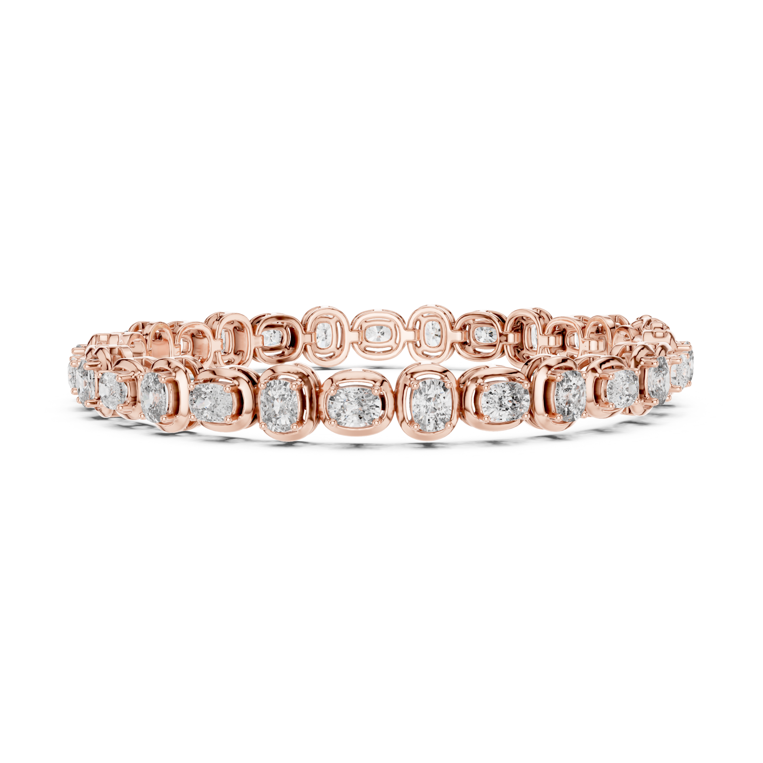 The Woodbridge Bracelet - Cushion Cut Collet Set Diamond Tennis Bracelet