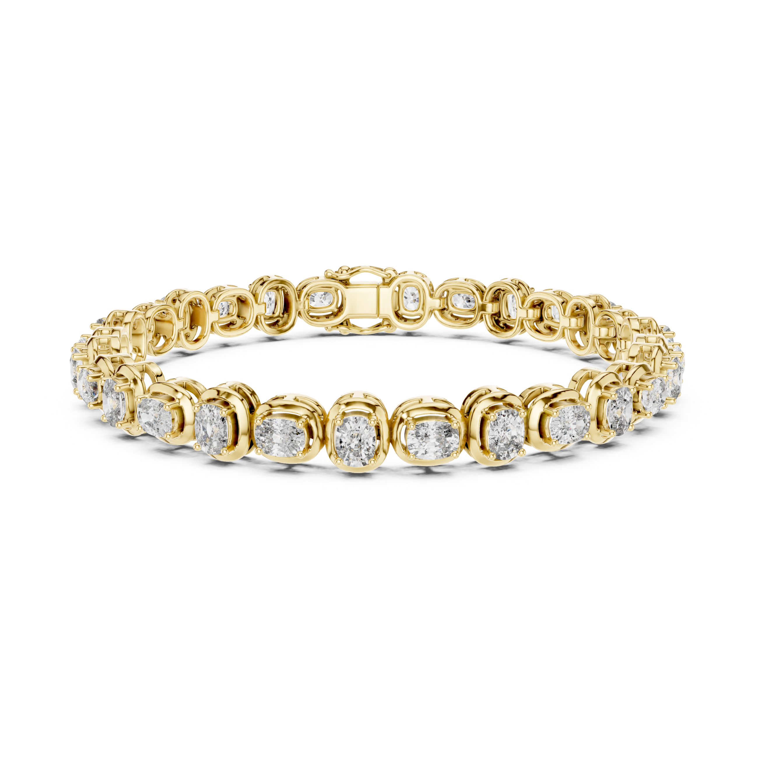 The Woodbridge Bracelet - Cushion Cut Collet Set Diamond Tennis Bracelet